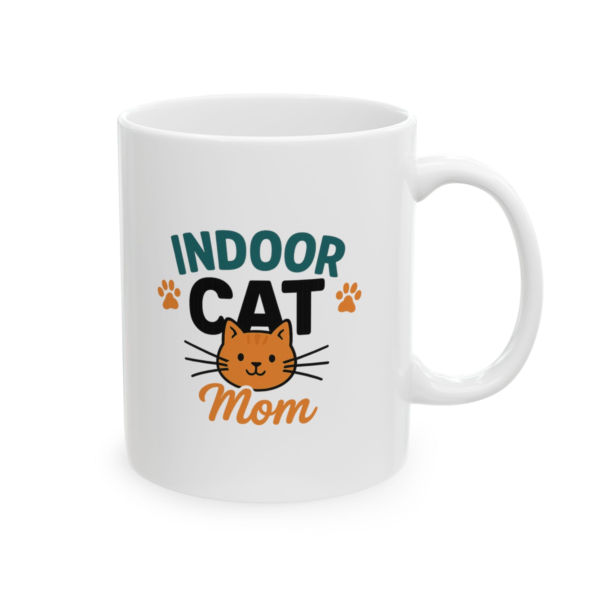 Indoor Cat Zero Drama Maximum Cuddles Coffee Mug | Cat Lover Gift | Ceramic Mug