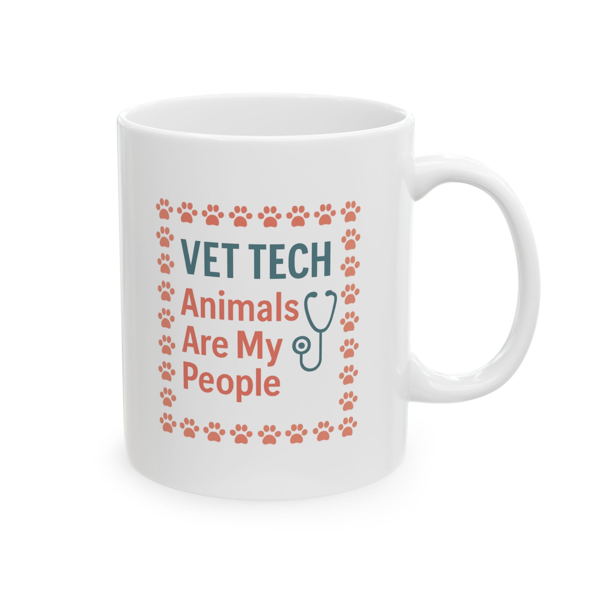 Veterinary Technician Animals Are My People Ceramic Mug