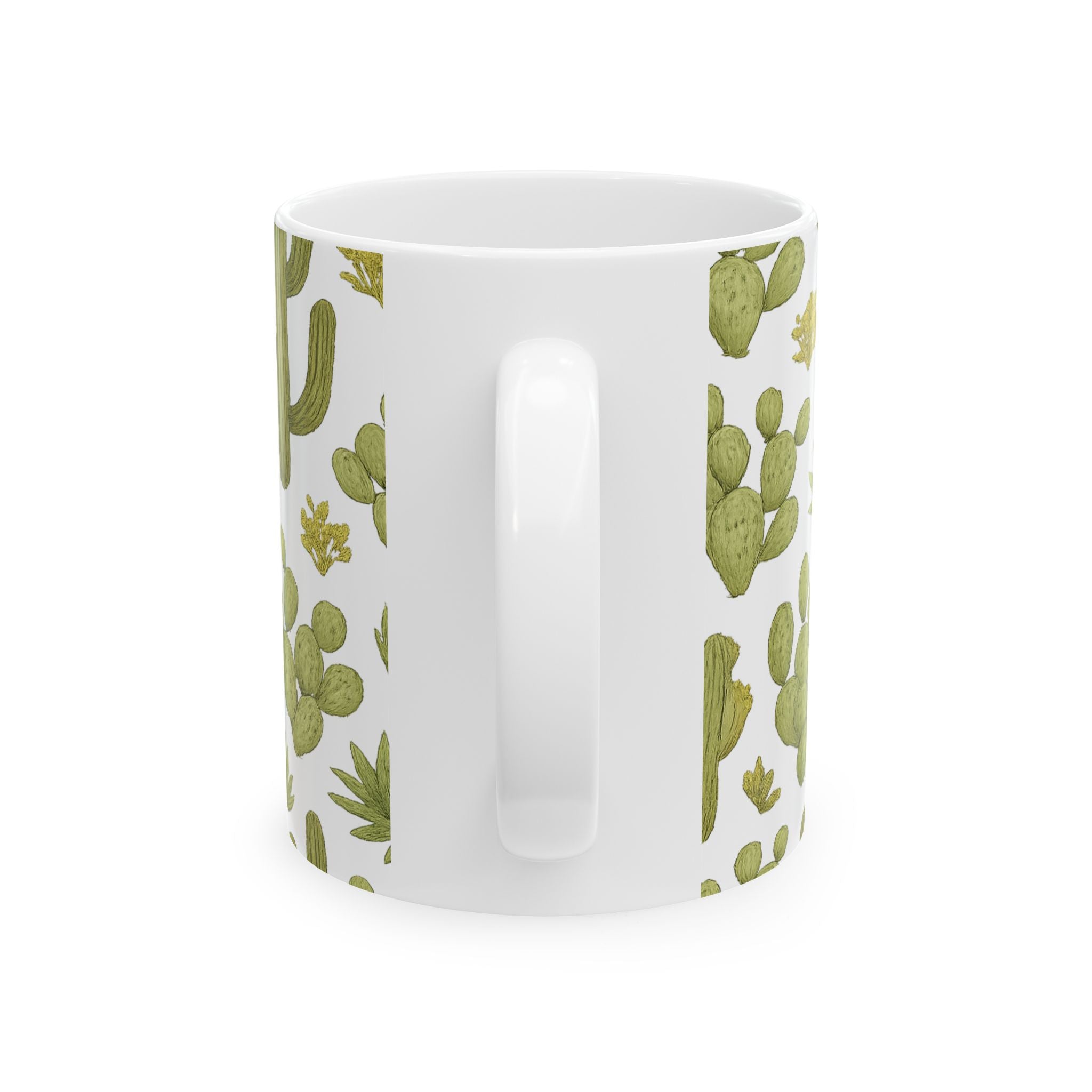 Botanical Saguaro Cactus Desert Full Wrap Coffee Mug | Cactus Gift | Ceramic Mug