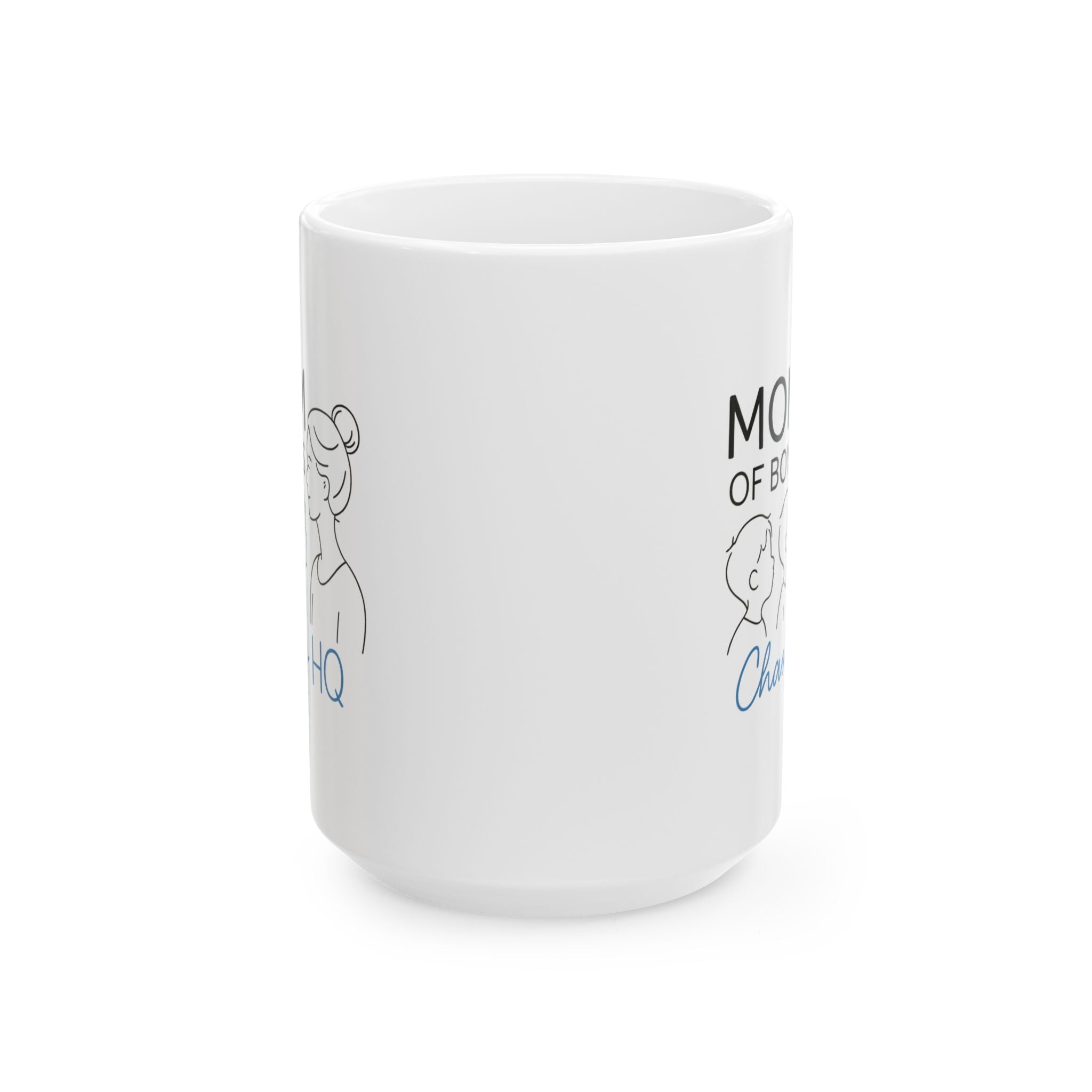 Mom Of Boys Running On Coffee And Chaos Coffee Mug | Boy Mom Humor | Ceramic Mug
