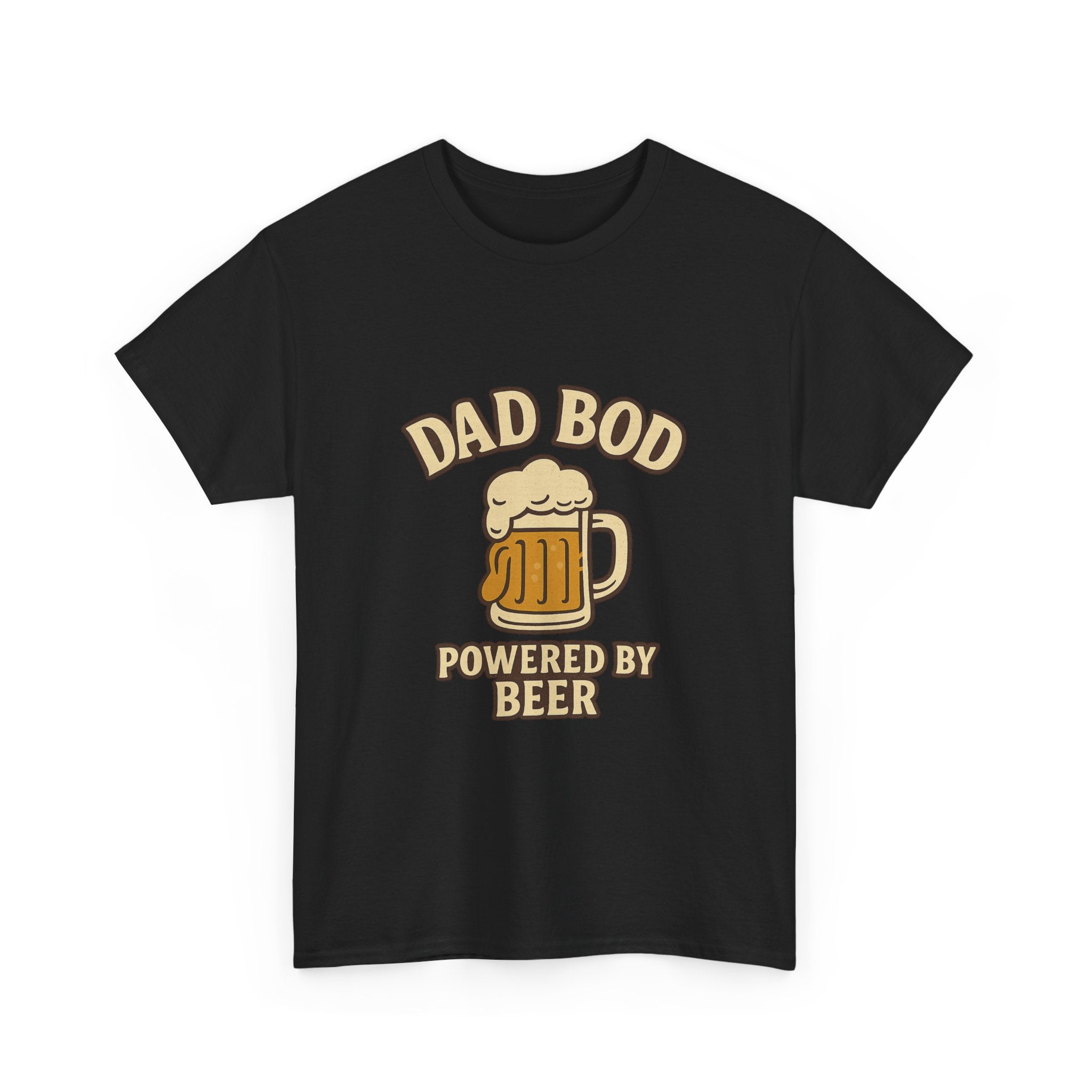 Dad Bod Powered By Beer Father T-Shirt | Gift for Dad | Graphic Tee