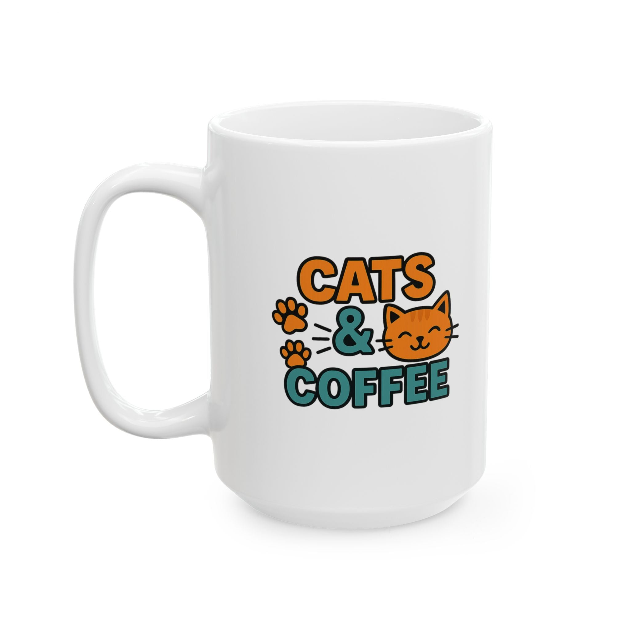 Powered By Coffee And Cat Naps Coffee Mug | Cat Mom Gift | Ceramic Mug