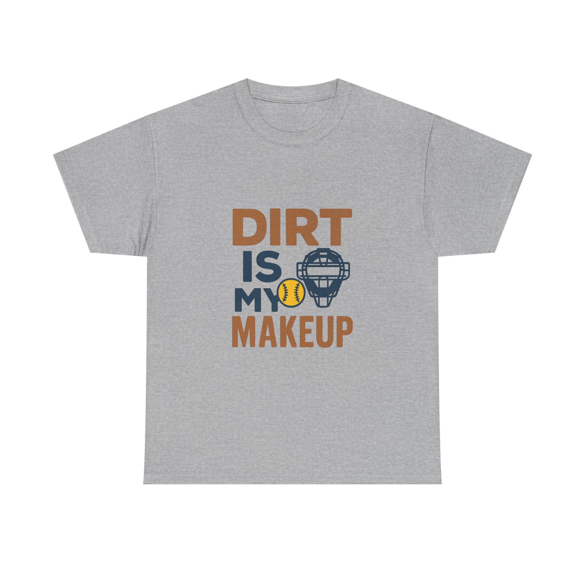 Softball Catcher Dirt Is My Makeup T-Shirt | Cat Lover Gift | Graphic Tee