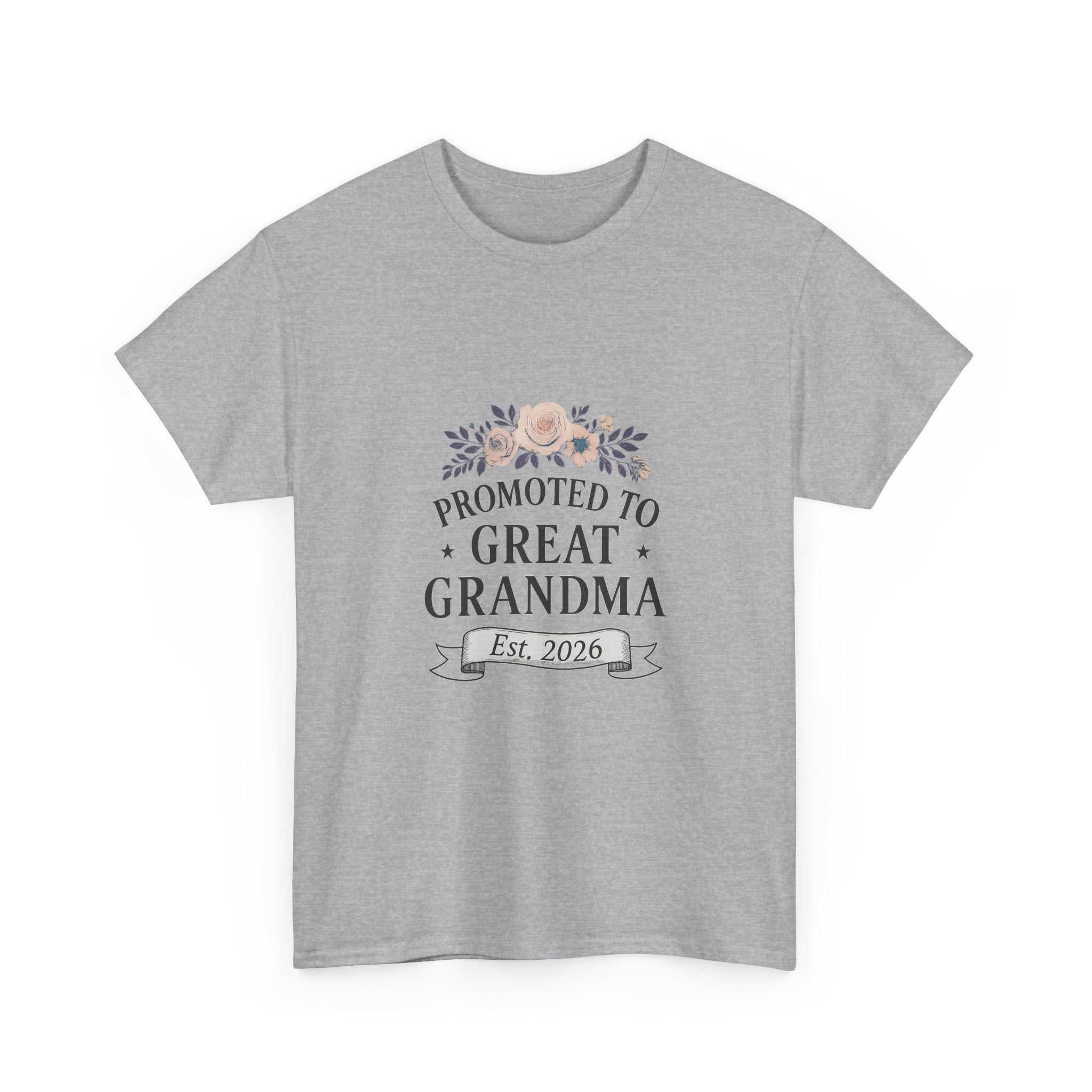 Promoted To Great Grandma Est 2026 T-Shirt | Gift for Grandma | Graphic Tee