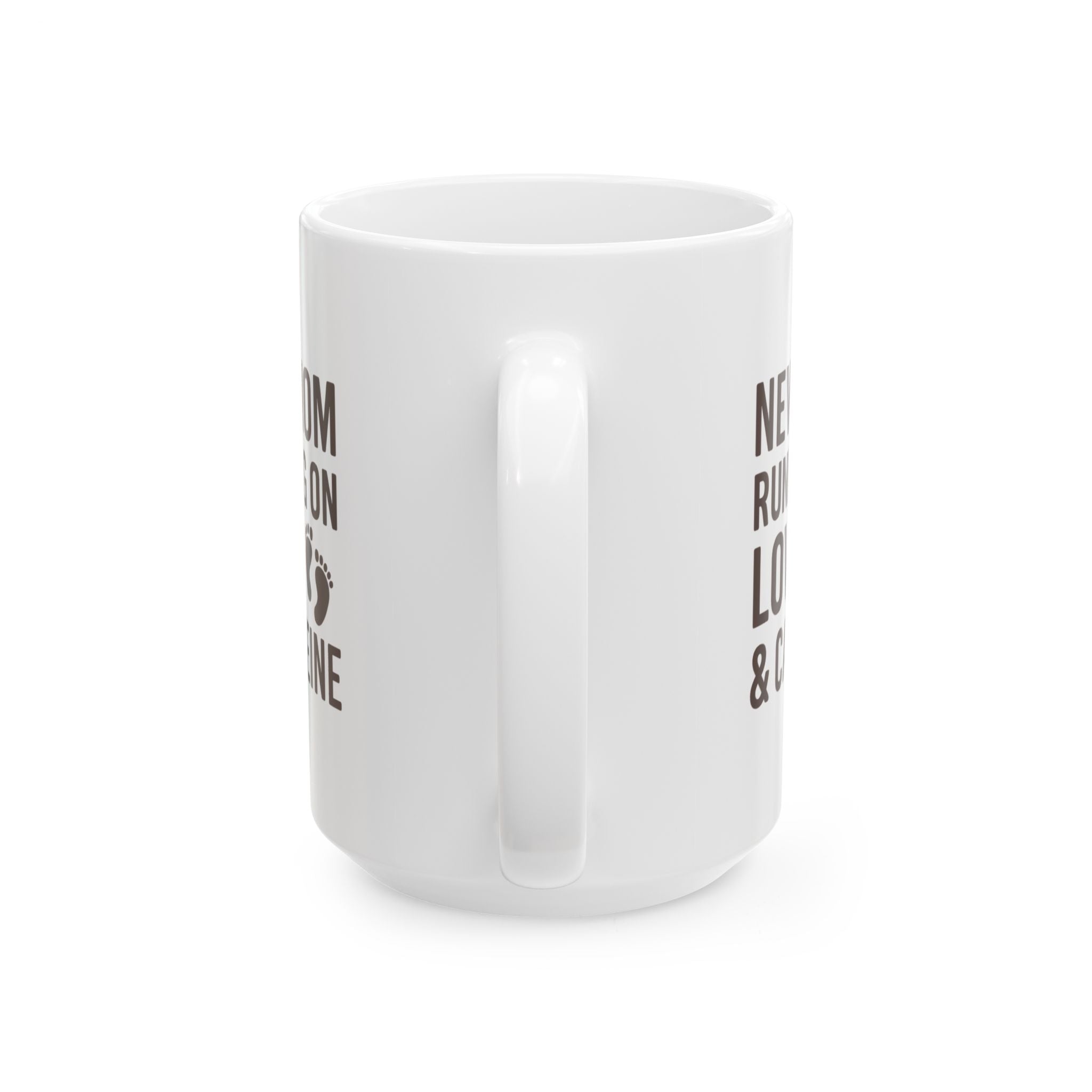 New Mom Running On Love And Caffeine Coffee Mug | Gift for Mom | Ceramic Mug