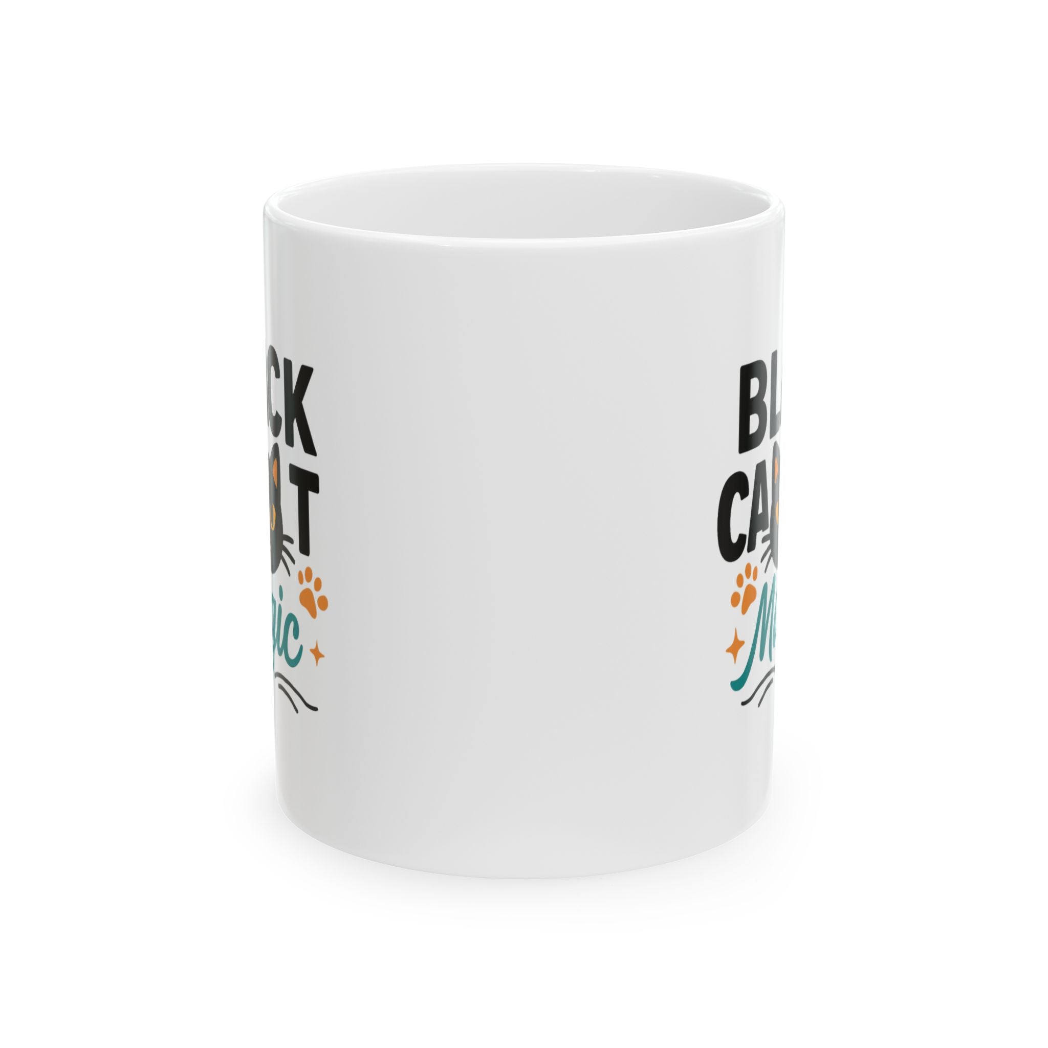 Black Cat Approved This Message Coffee Mug | Cat Humor Gift | Ceramic Mug