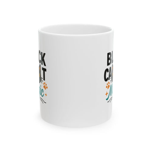 Black Cat Approved This Message Coffee Mug | Cat Humor Gift | Ceramic Mug