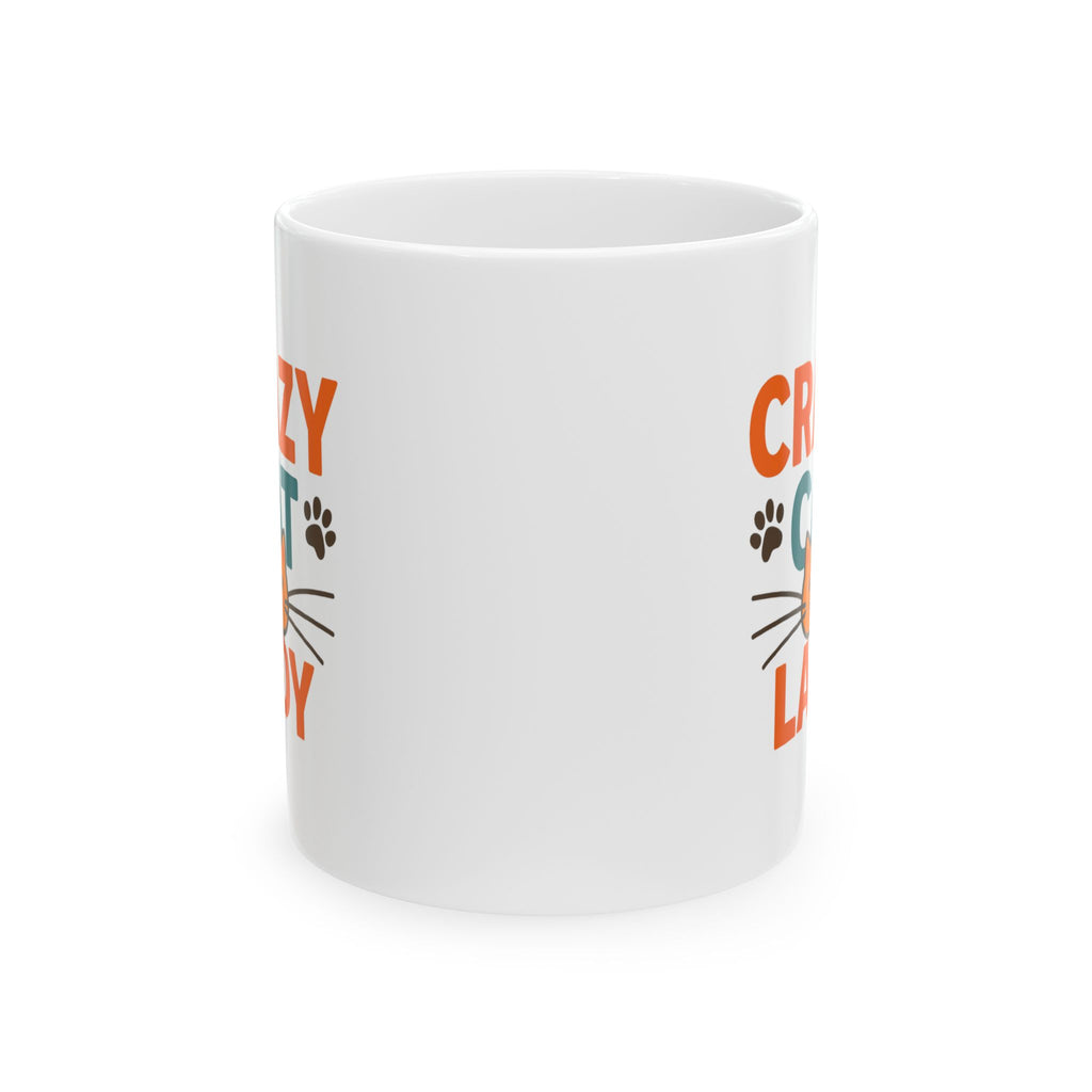 Crazy Cat Lady And Proud Coffee Mug | Funny Cat Gift | Ceramic Mug