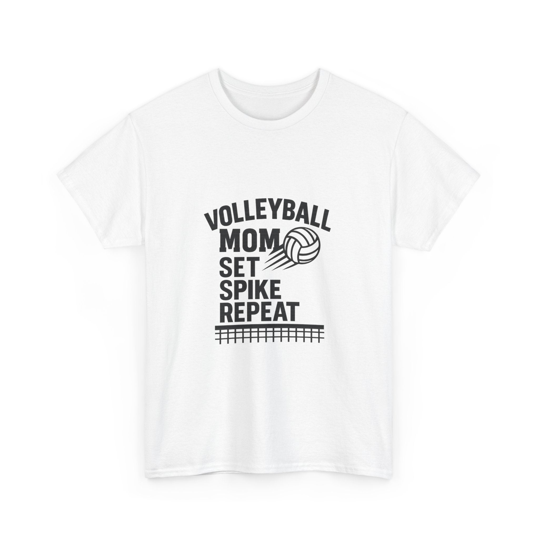 Volleyball Mom Set Spike Repeat T-Shirt | Gift for Mom | Graphic Tee