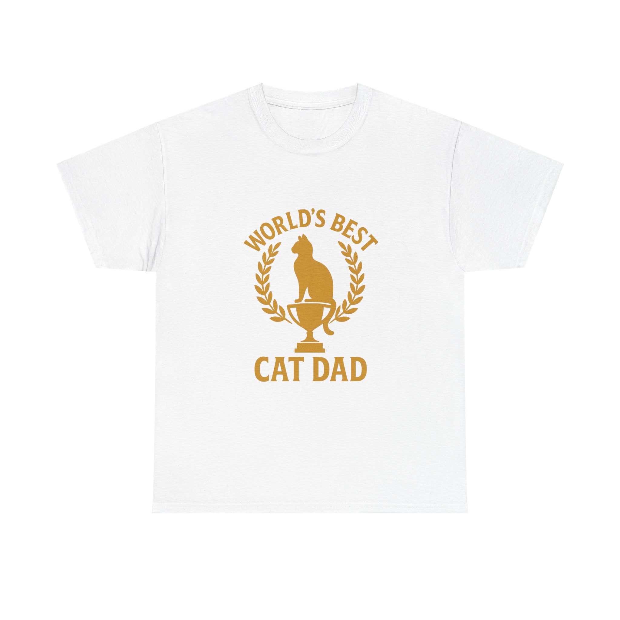Worlds Best Cat Dad Feline T-Shirt | Cat Lover Gift | Graphic Tee