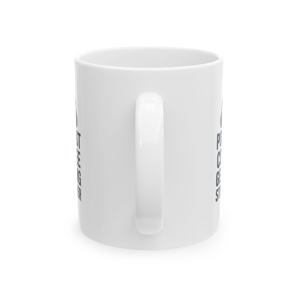 True Crime Fan Podcast On Coffee Getting Stronger Coffee Mug | Coffee Lover Gift | Ceramic Mug