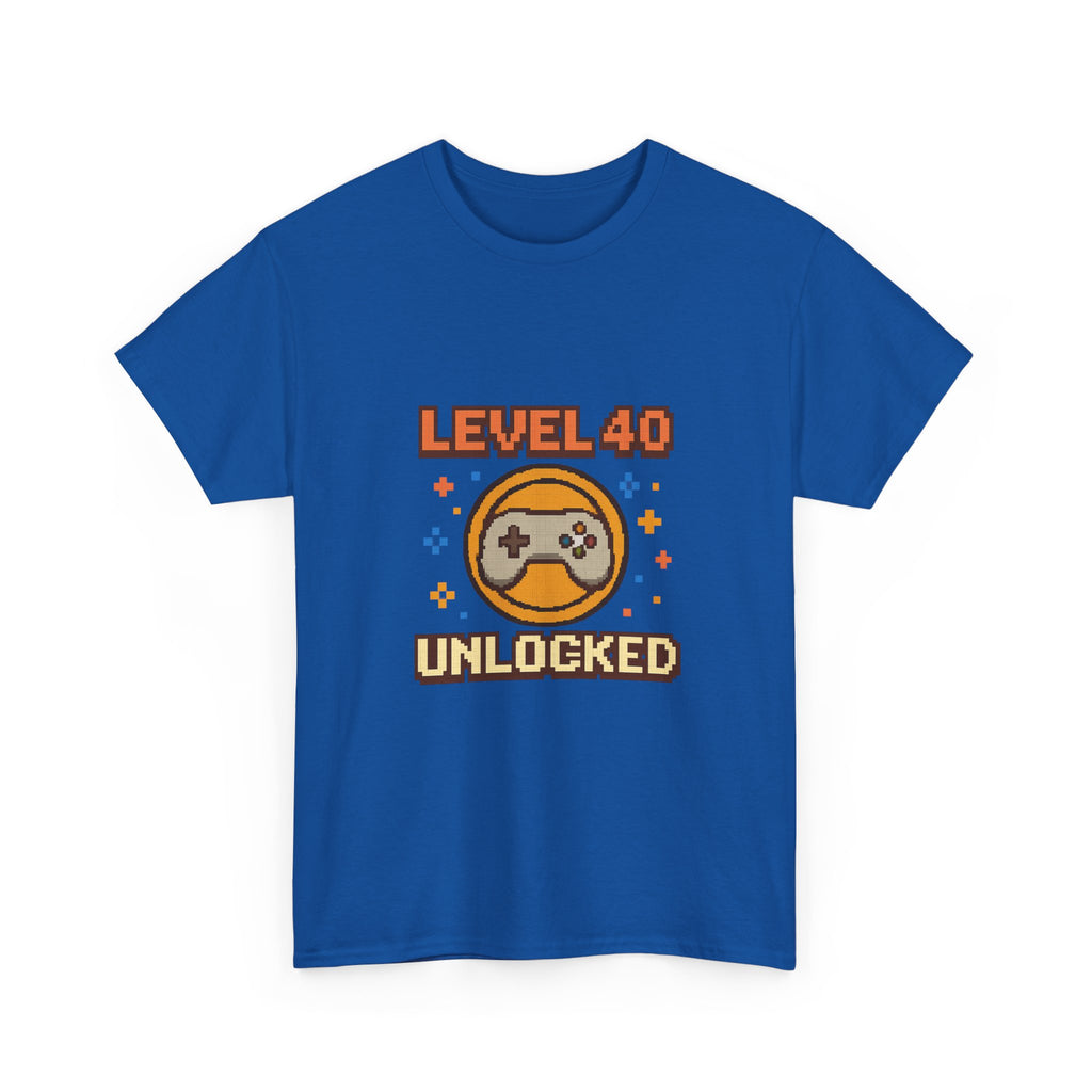 Level 40 Unlocked Birthday Gaming T-Shirt | Gamer Gift | Graphic Tee