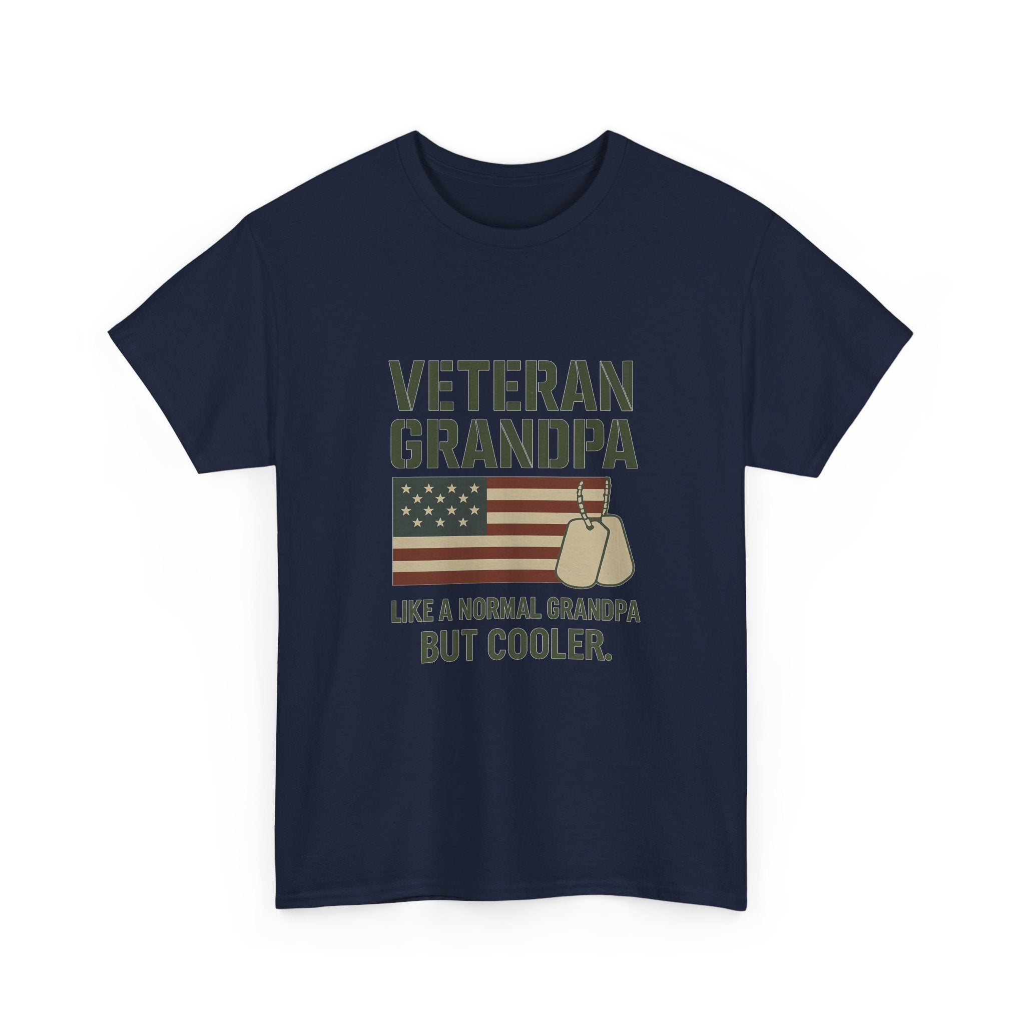 Veteran Grandpa Like A Normal Grandpa But Cooler T-Shirt | Gift for Grandpa | Graphic Tee
