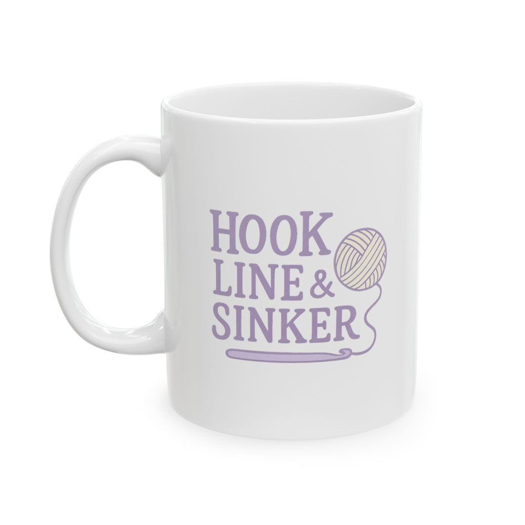Crochet Master Hook Line And Sinker Coffee Mug | Unique Gift | Ceramic Mug