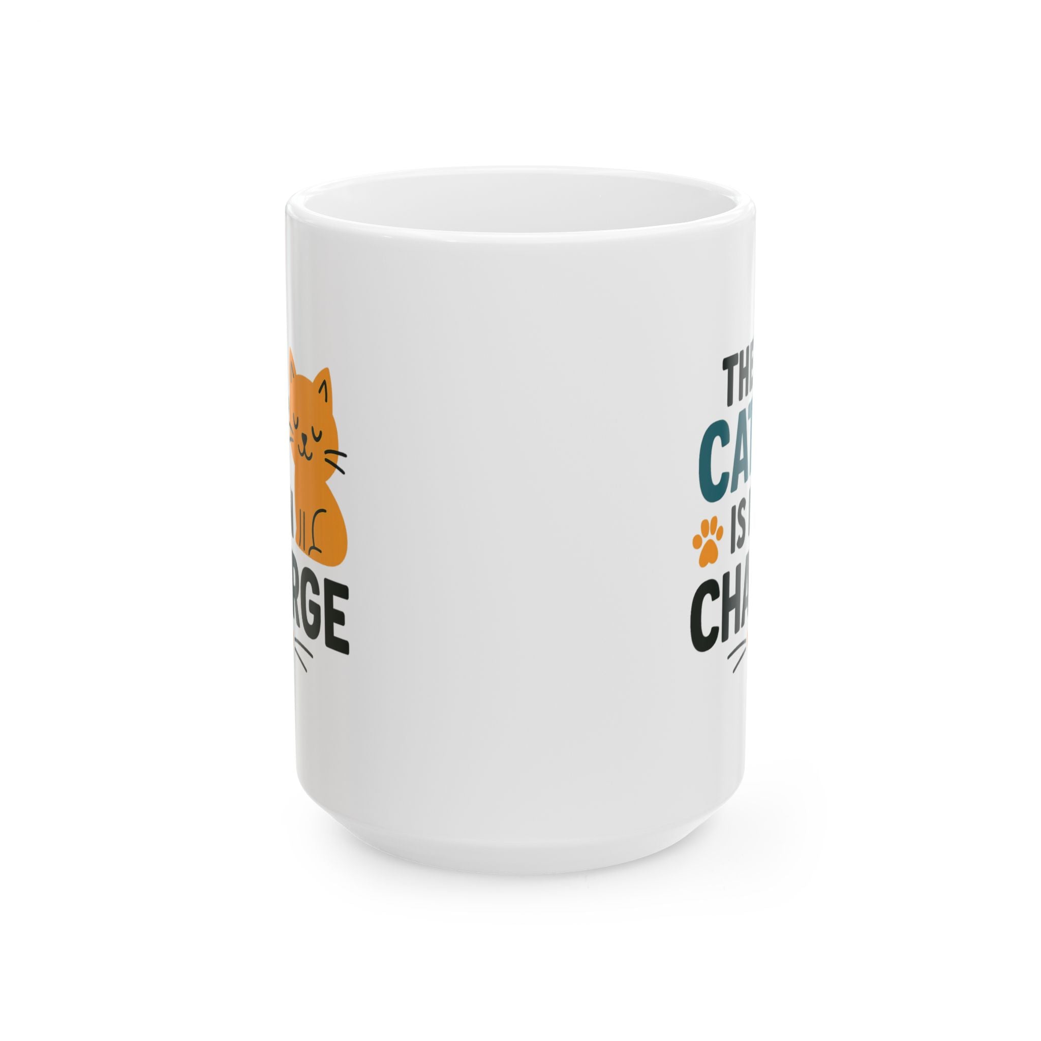 Boss Is The Cat Coffee Mug | Funny Pet Humor | Ceramic Mug