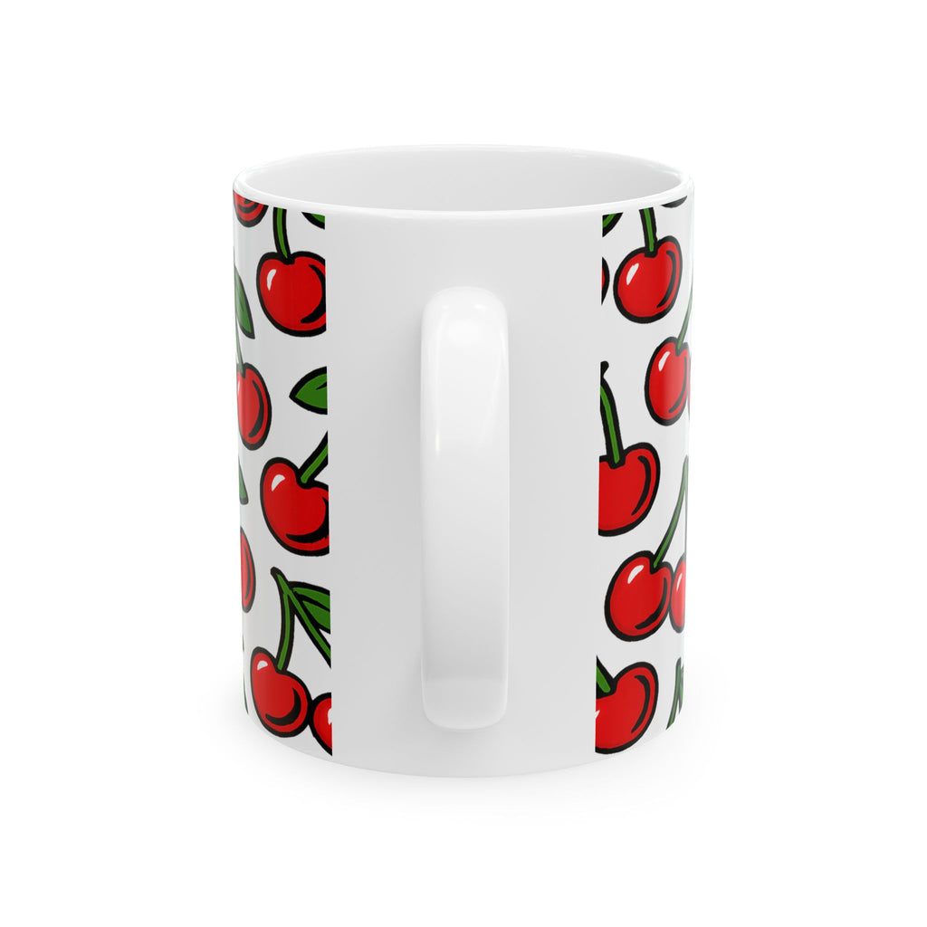 Bold Cherries Full Wrap Coffee Mug | Fruit Gift | Ceramic Mug