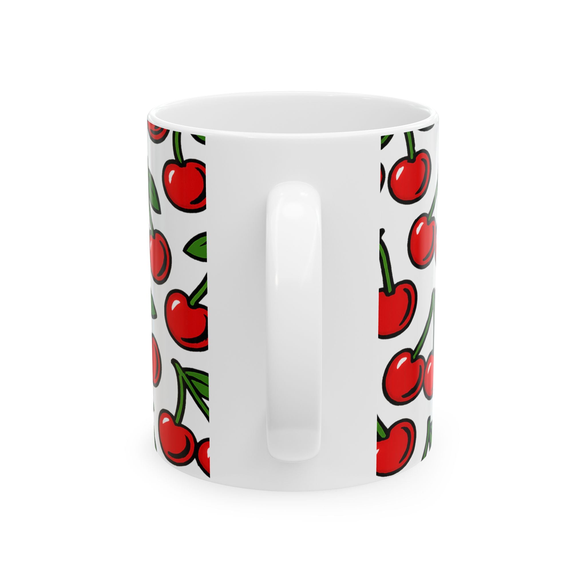 Bold Cherries Full Wrap Coffee Mug | Fruit Gift | Ceramic Mug