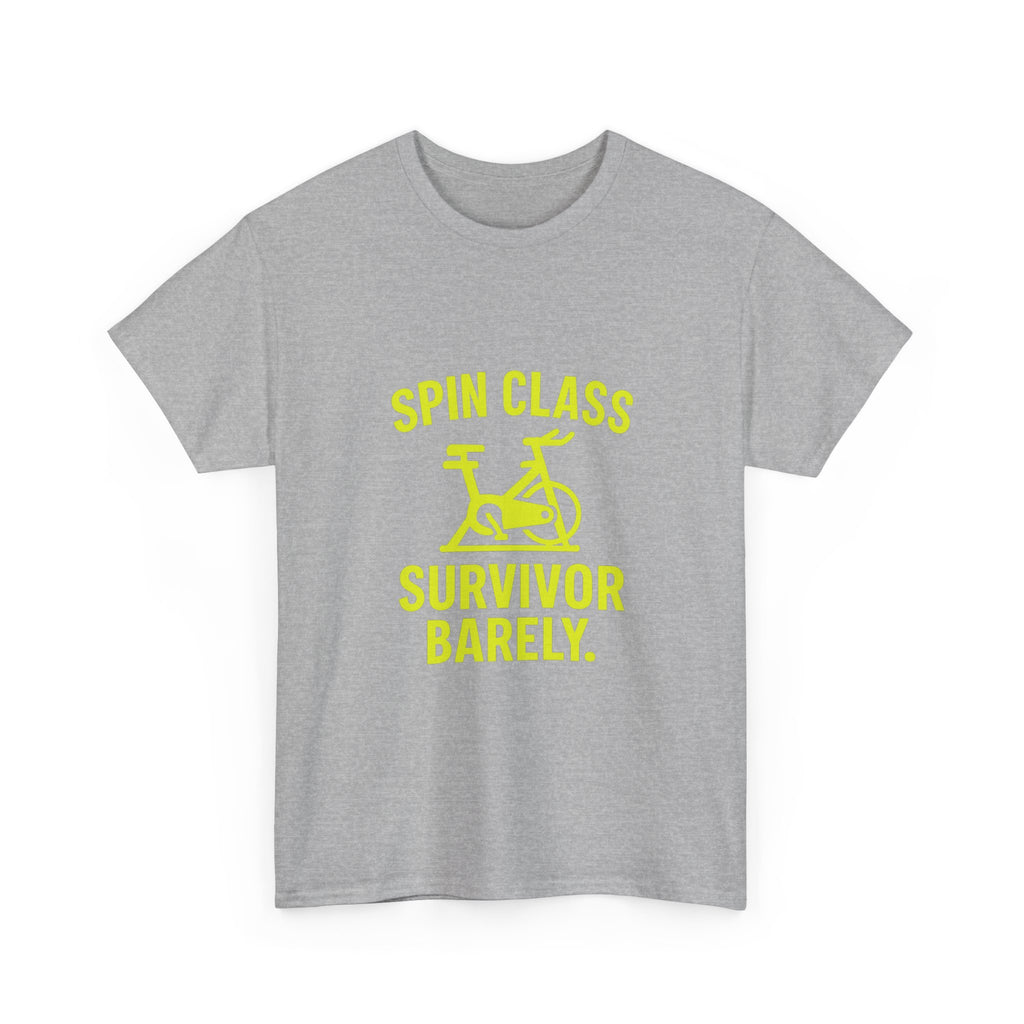 Spin Class Survivor Barely T-Shirt | Unique Gift | Graphic Tee