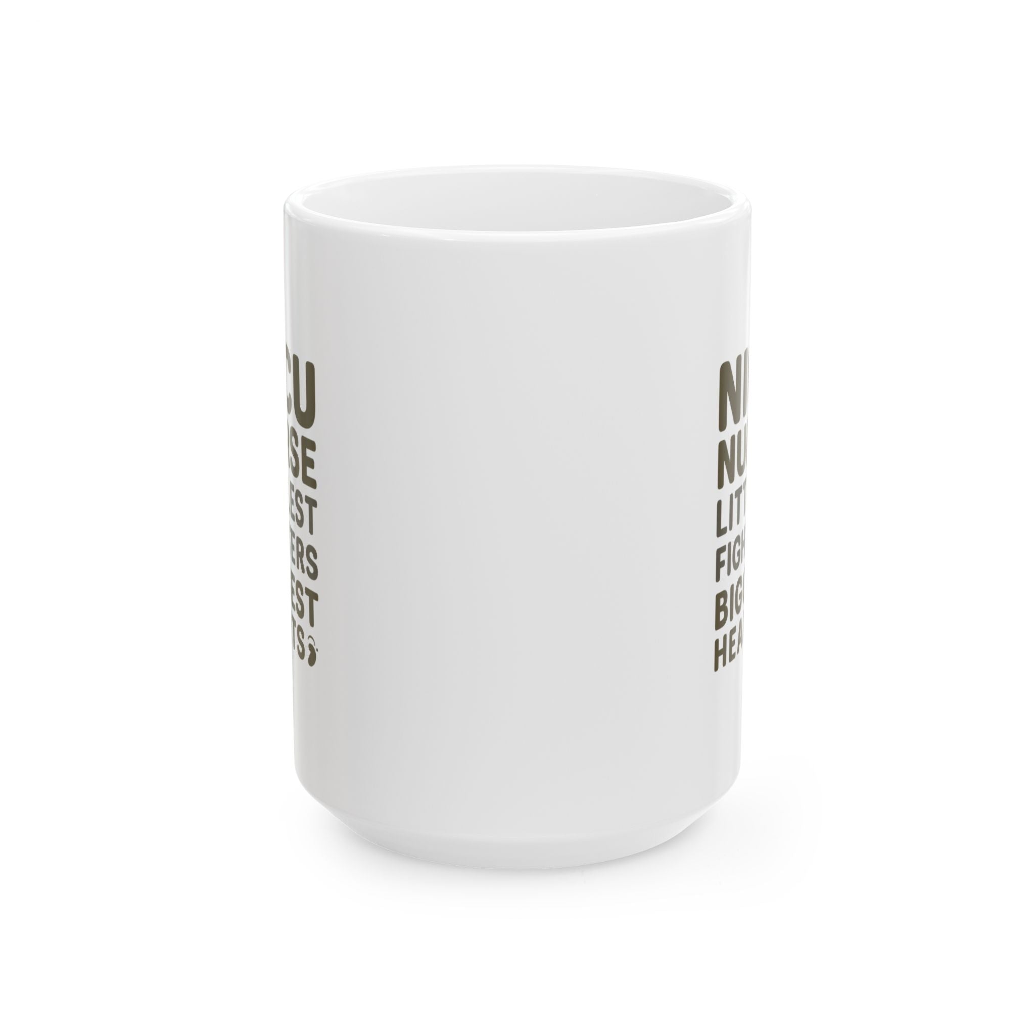 NICU Nurse Littlest Fighters Biggest Hearts Coffee Mug | Nurse Gift | Ceramic Mug