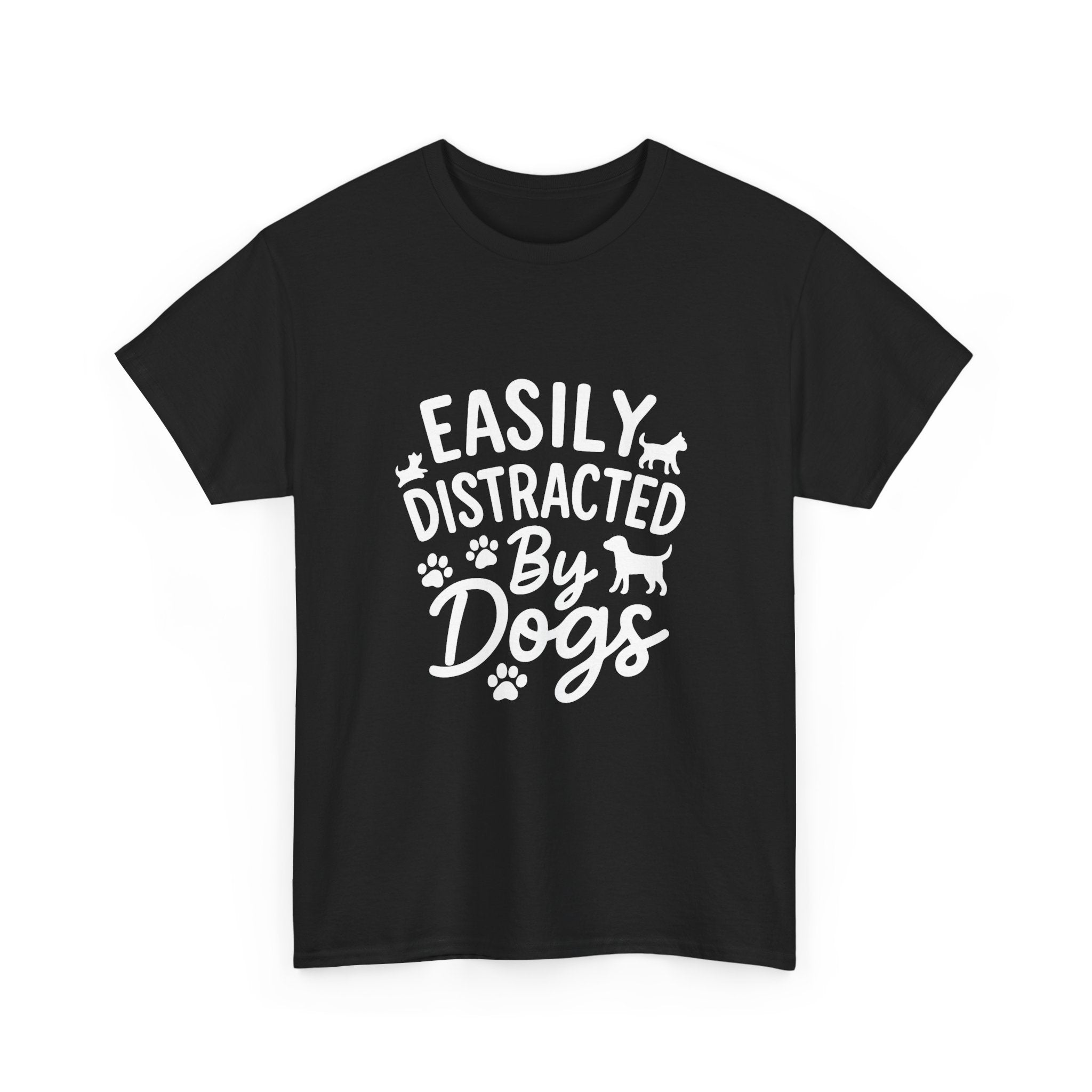 Easily Distracted By Dogs Pet Lover T-Shirt | Dog Lover Gift | Graphic Tee