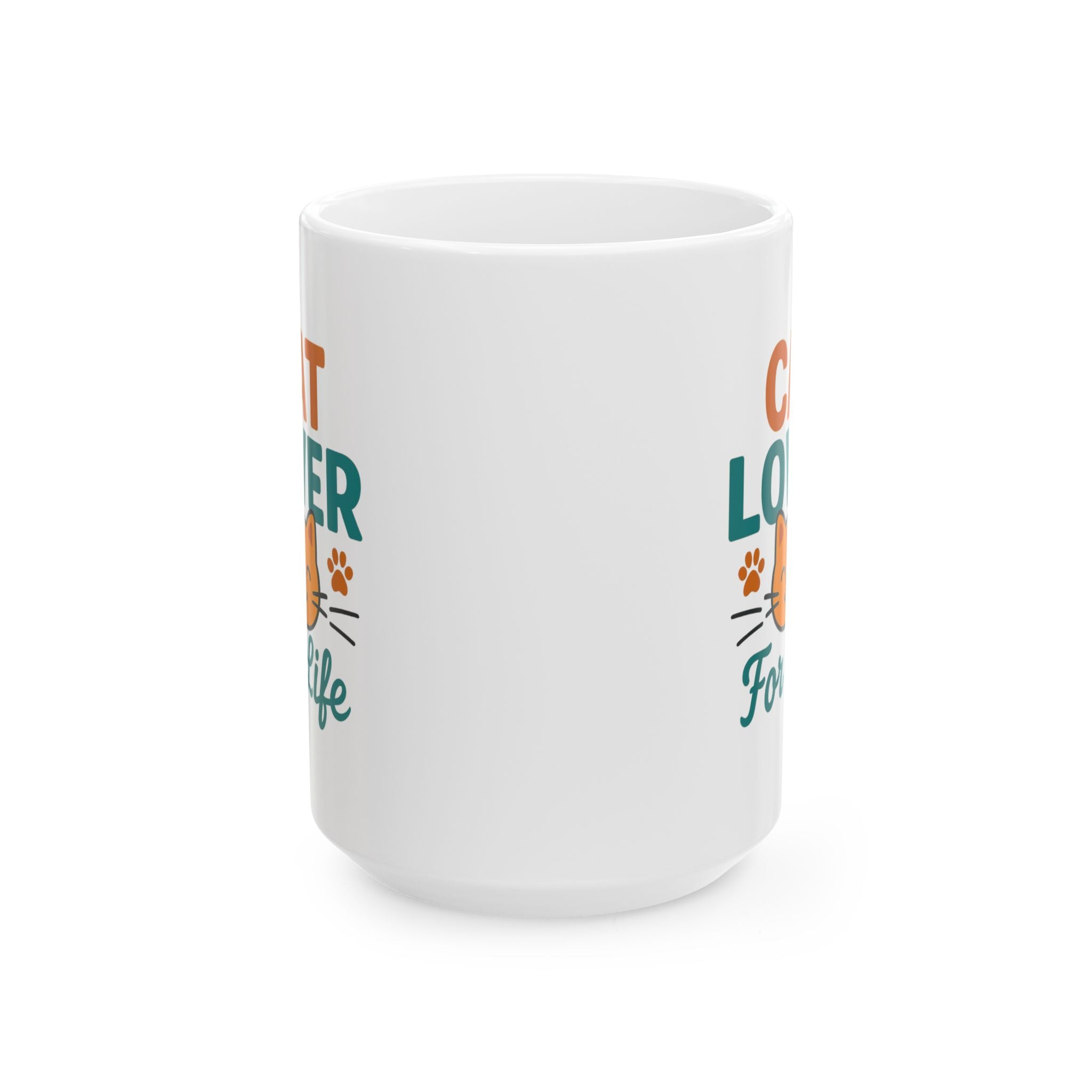 Cat Lover Powered By Caffeine And Purrs Coffee Mug | Gift For Her | Ceramic Mug