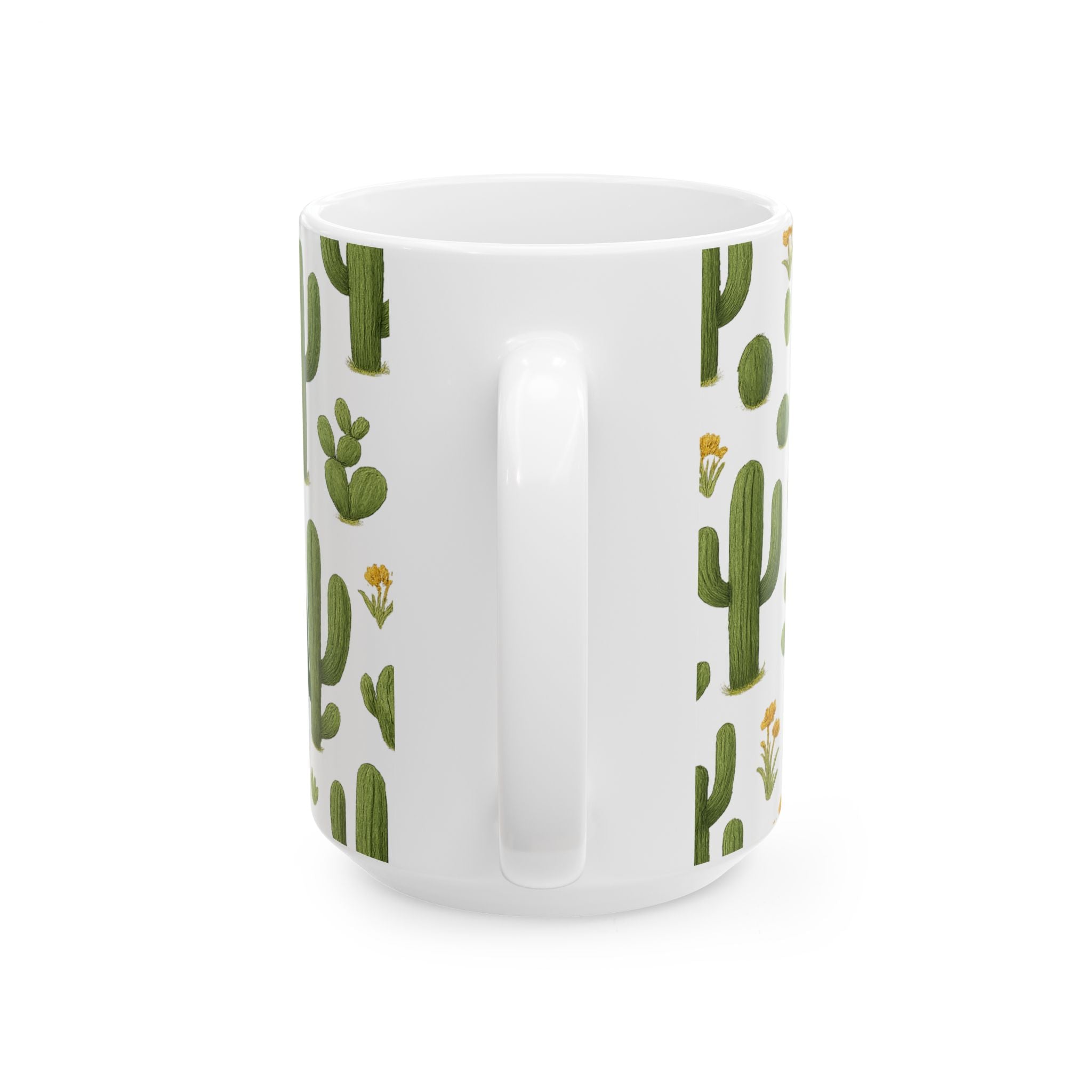 Botanical Saguaro Cactus Desert Pattern Coffee Mug | Cactus Lover Gift | Ceramic Mug