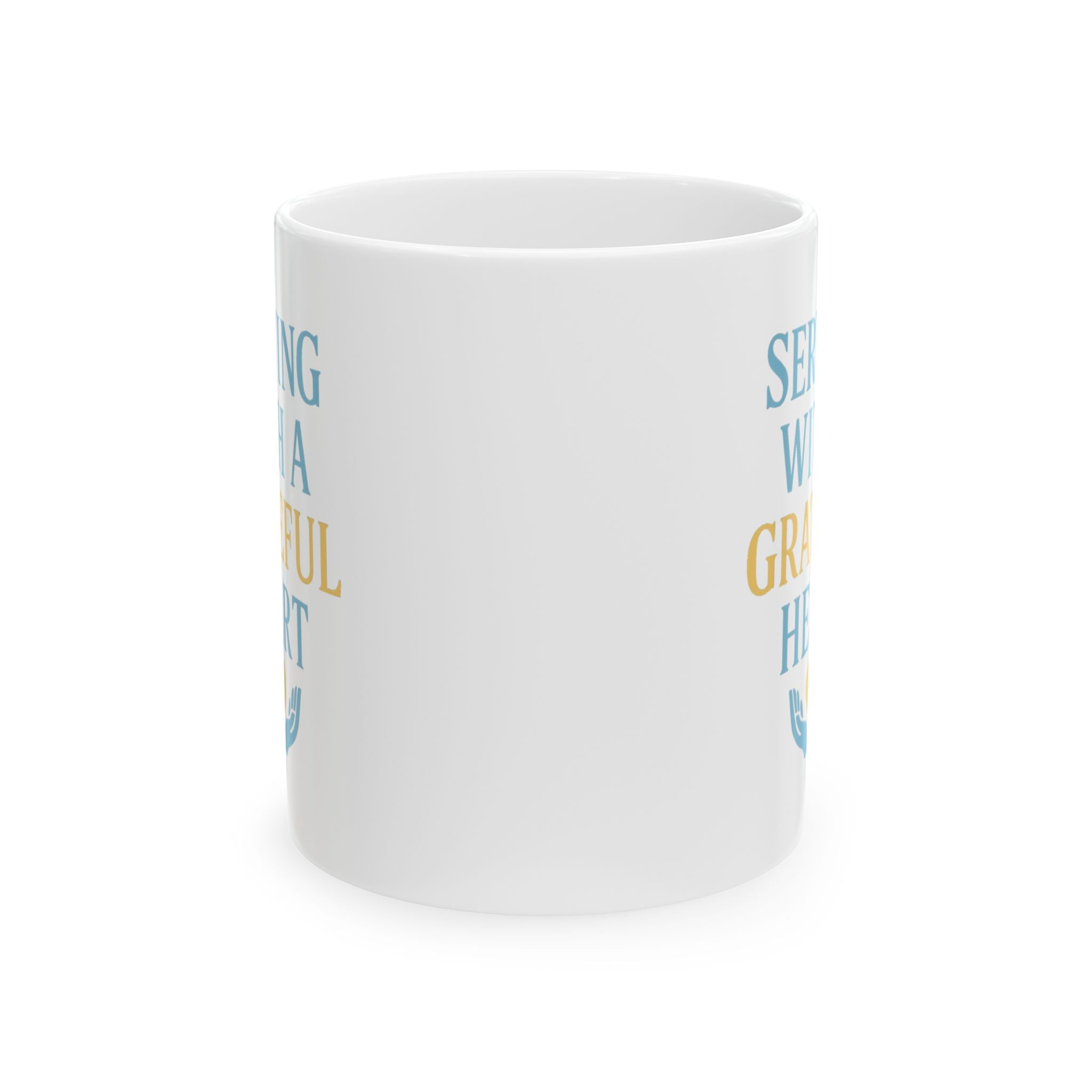 Church Volunteer Serving With A Grateful Heart Coffee Mug | Unique Gift | Ceramic Mug