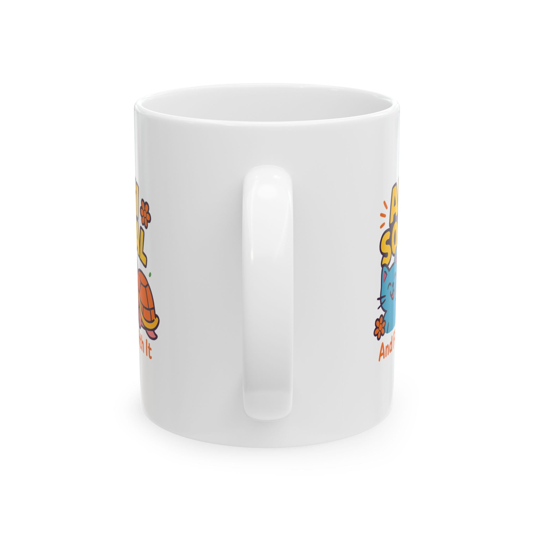 Anti Social Is My Default Setting Coffee Mug | Funny Introvert Gift | Ceramic Mug