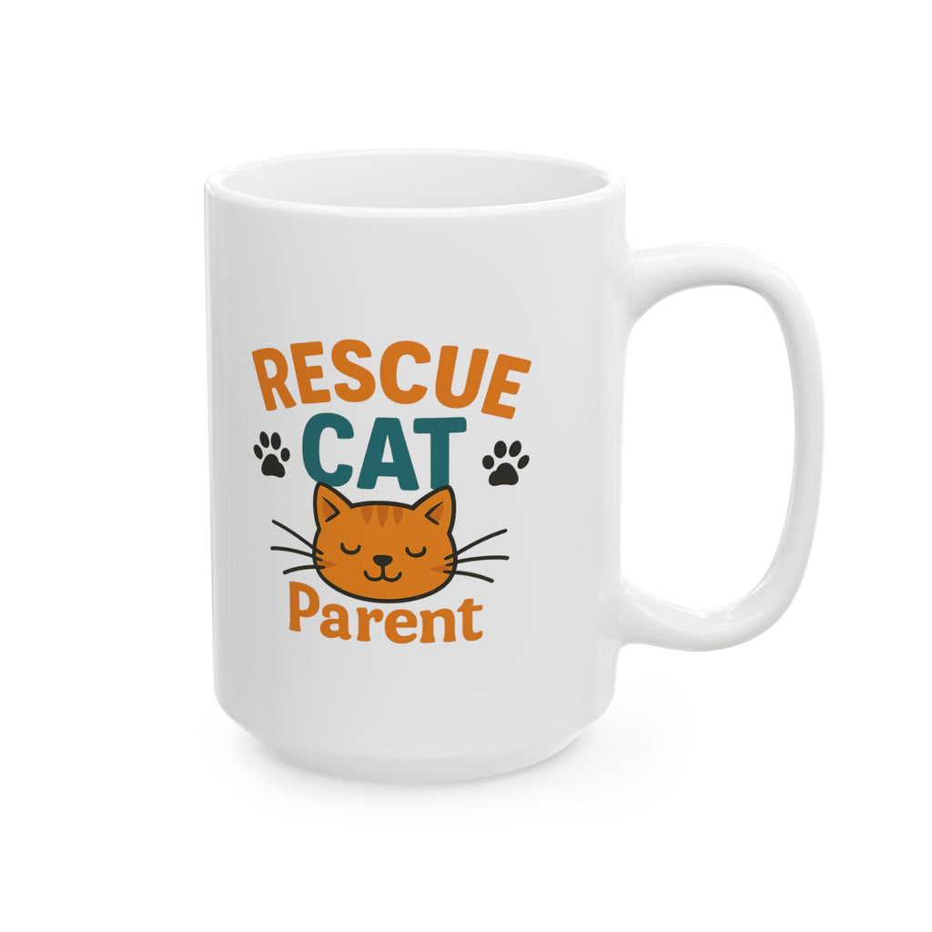 Rescue Cat Changed My Life Coffee Mug | Adoption Gift | Ceramic Mug