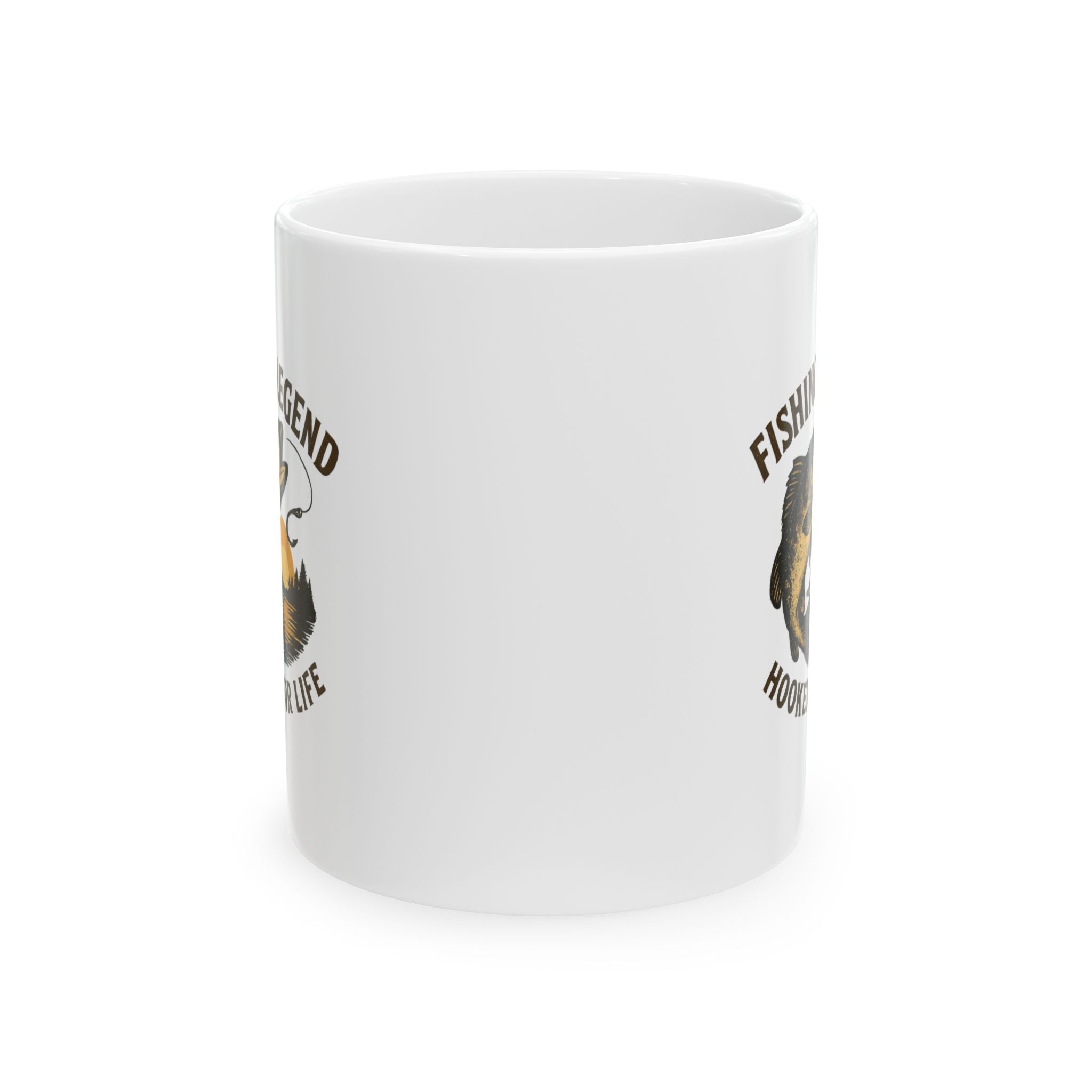 Fishing Legend Hooked For Life Coffee Mug | Fishing Lover Gift | Ceramic Mug