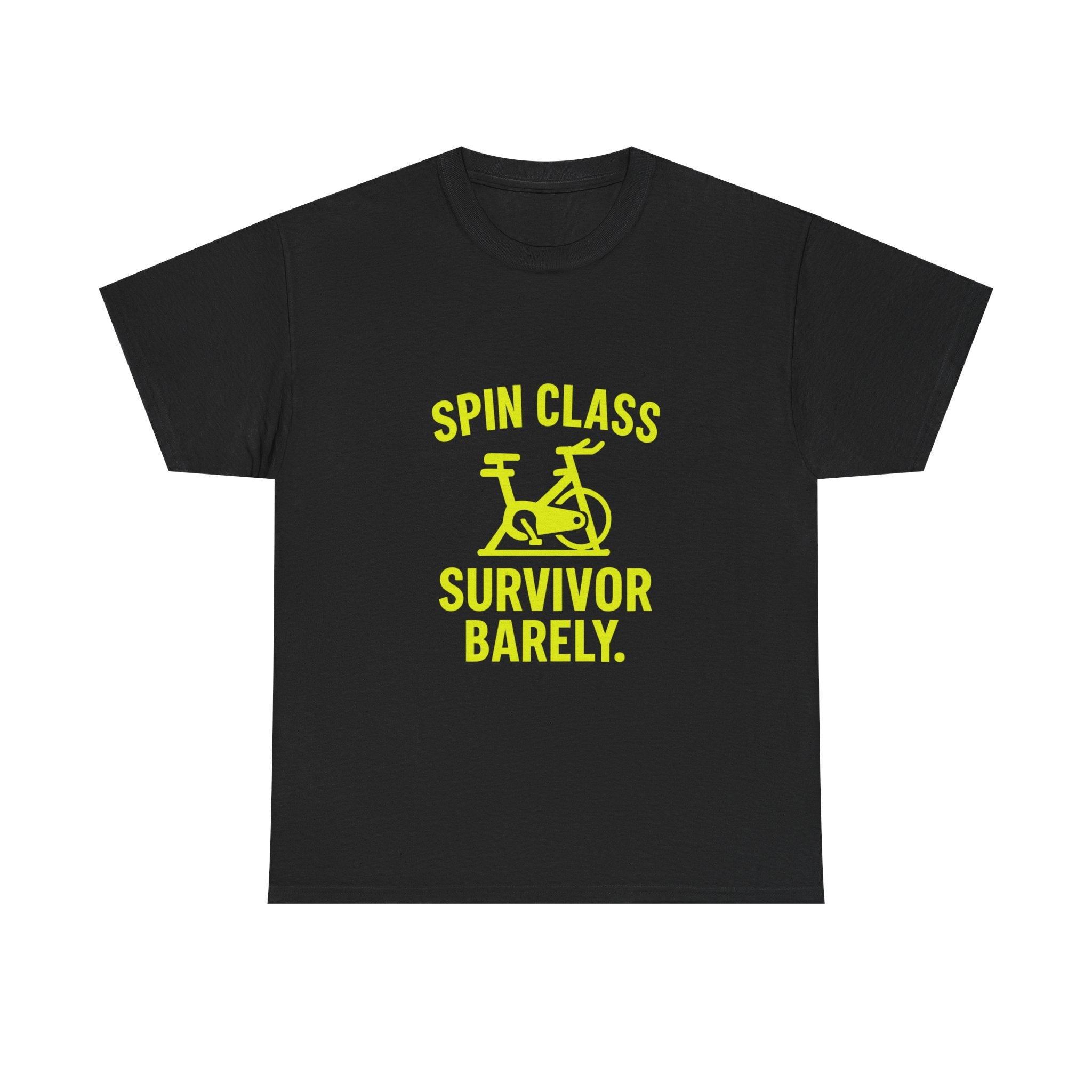 Spin Class Survivor Barely T-Shirt | Unique Gift | Graphic Tee
