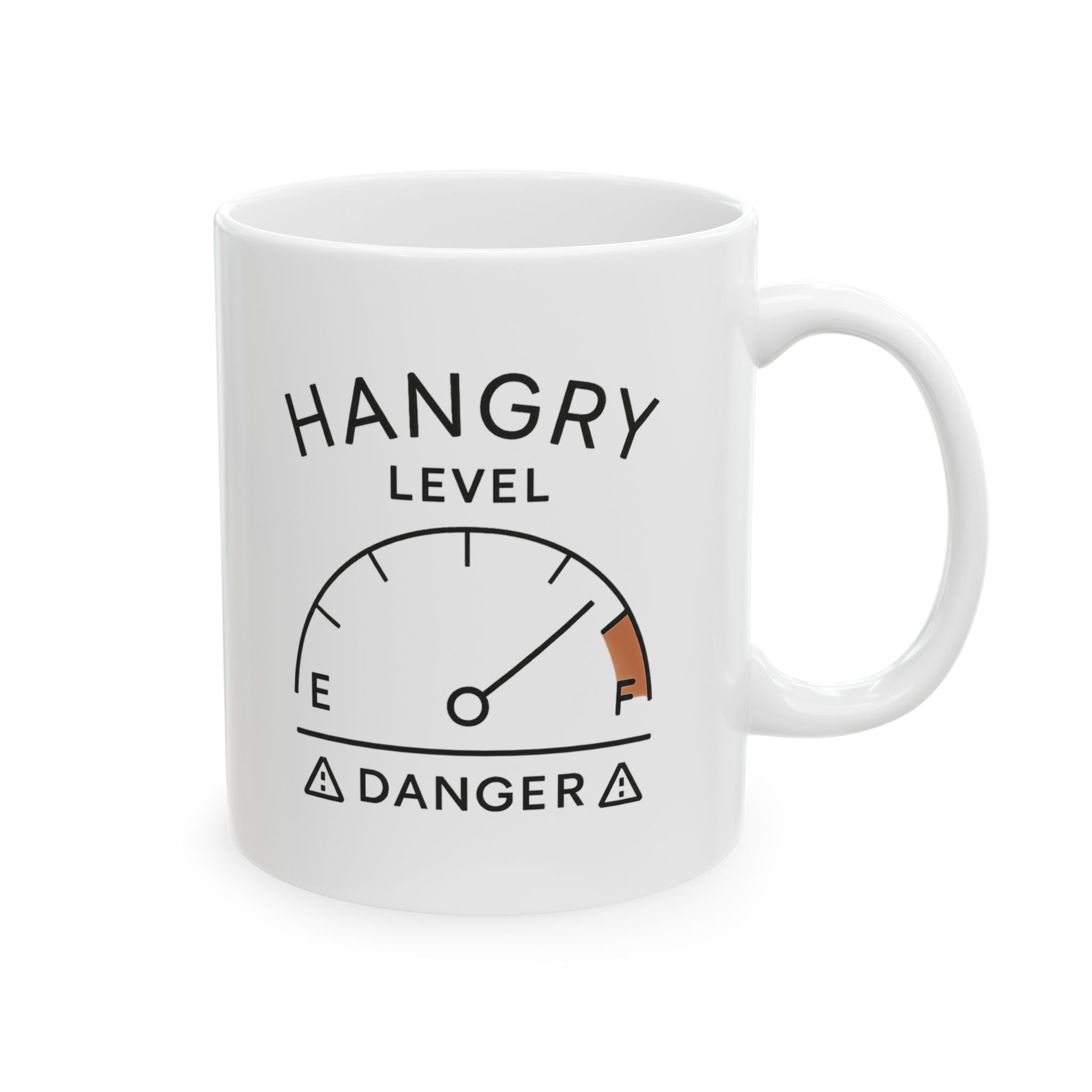 Hangry Threat Level Elevated Coffee Mug | Funny Hangry Gift | Ceramic Mug