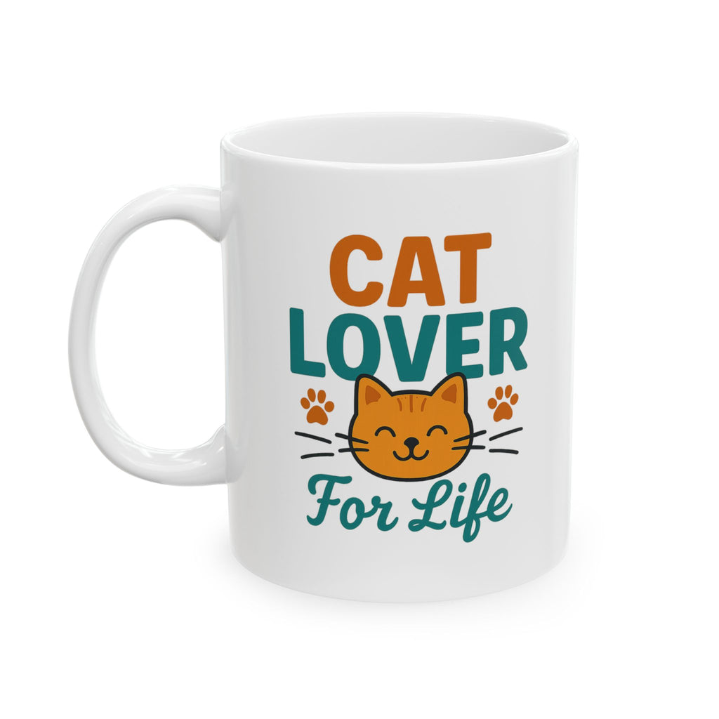 Cat Lover Powered By Caffeine And Purrs Coffee Mug | Gift For Her | Ceramic Mug