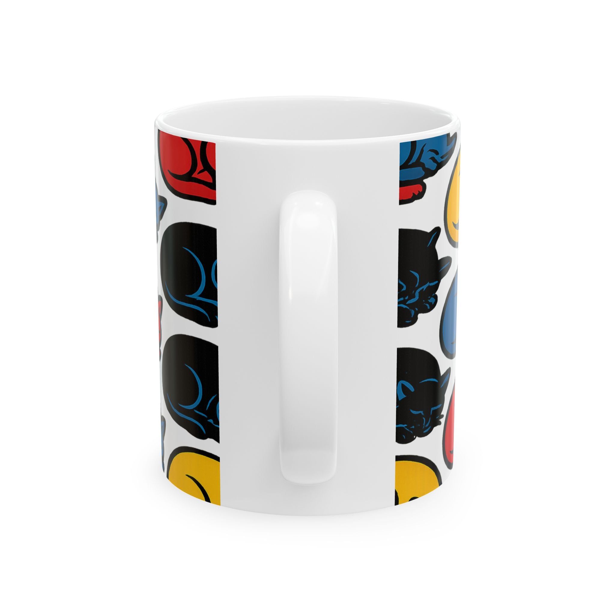 Bold Sleeping Cats Full Wrap Coffee Mug | Cats Gift | Ceramic Mug