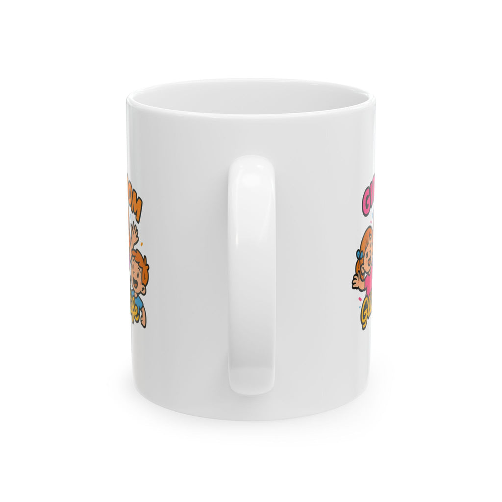 Girl Mom Hair Bows And Chaos Coffee Mug | Funny Girl Mom Gift | Ceramic Mug
