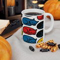 Bold Sleeping Cats Full Wrap Coffee Mug | Cats Gift | Ceramic Mug