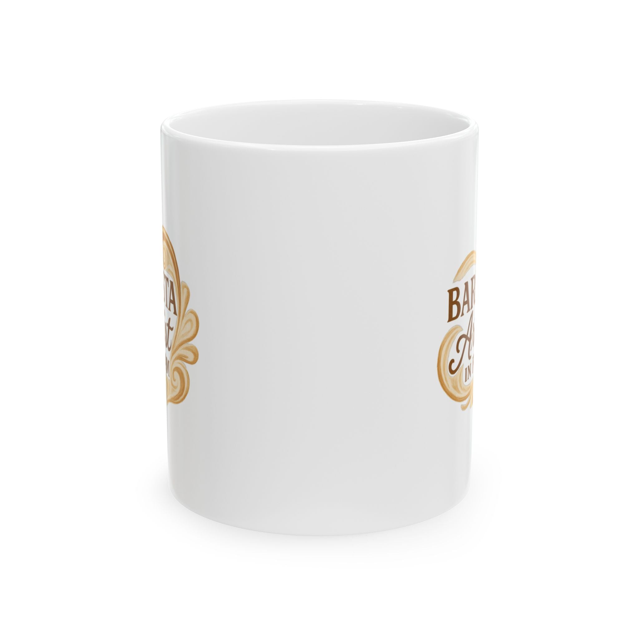 Barista Artist In Foam Ceramic Mug