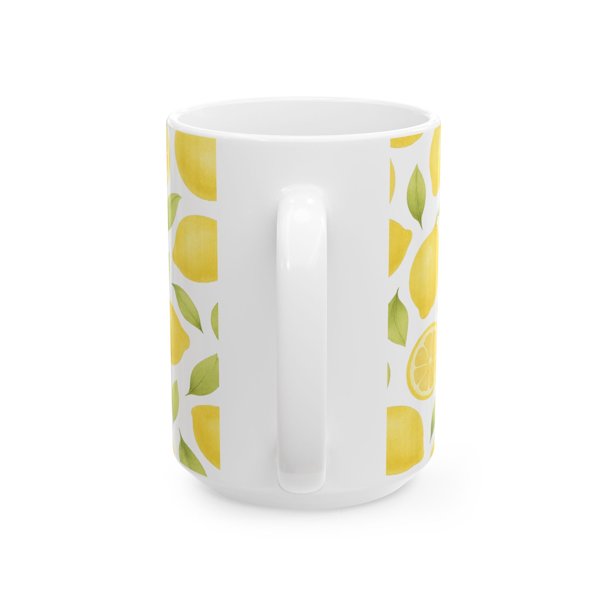 Watercolor Lemons Pattern Coffee Mug | Fruit Lover Gift | Ceramic Mug