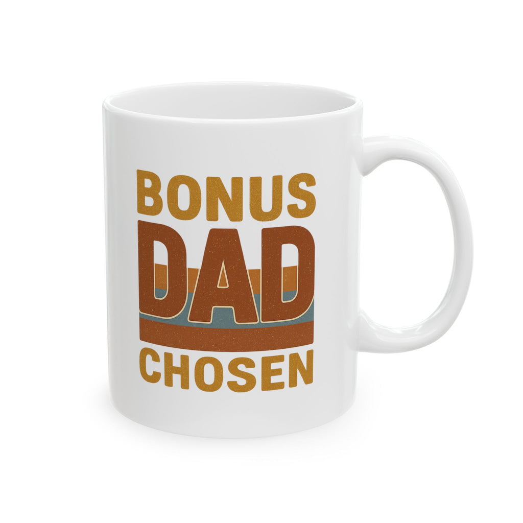 Bonus Dad Real Love No Bio Required Coffee Mug | Blended Family Humor | Ceramic Mug