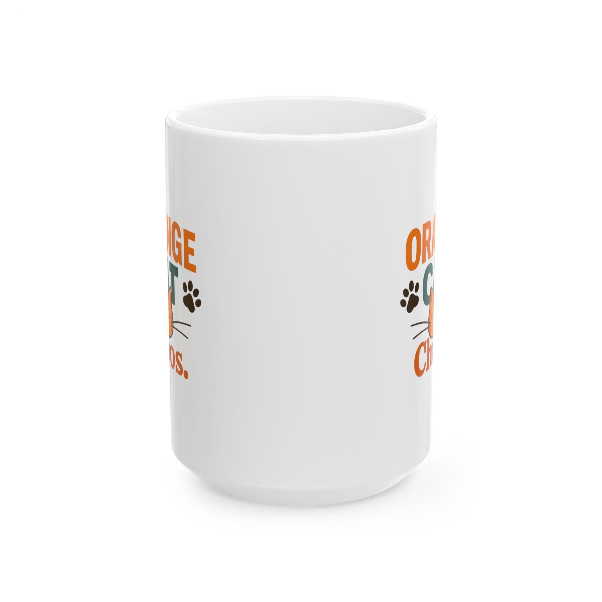 Orange Cat Owner Know The Chaos Coffee Mug | Funny Cat Gift | Ceramic Mug
