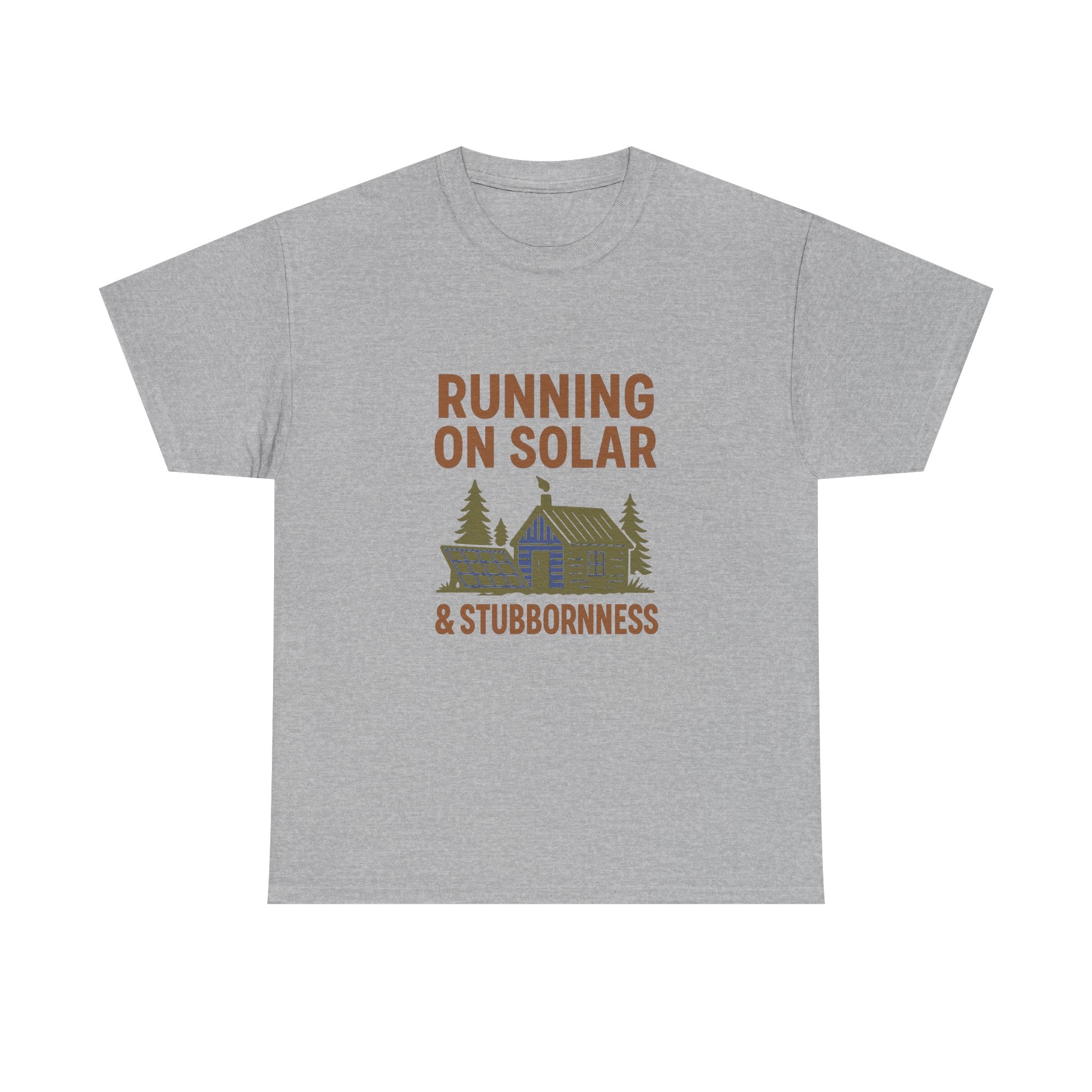 Off Grid Dreamer Running On Solar And Stubbornness T-Shirt | Unique Gift | Graphic Tee
