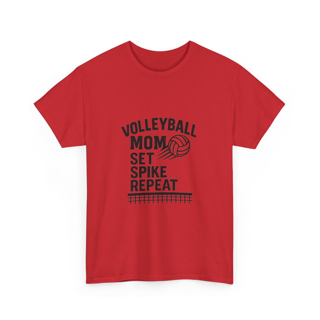 Volleyball Mom Set Spike Repeat T-Shirt | Gift for Mom | Graphic Tee