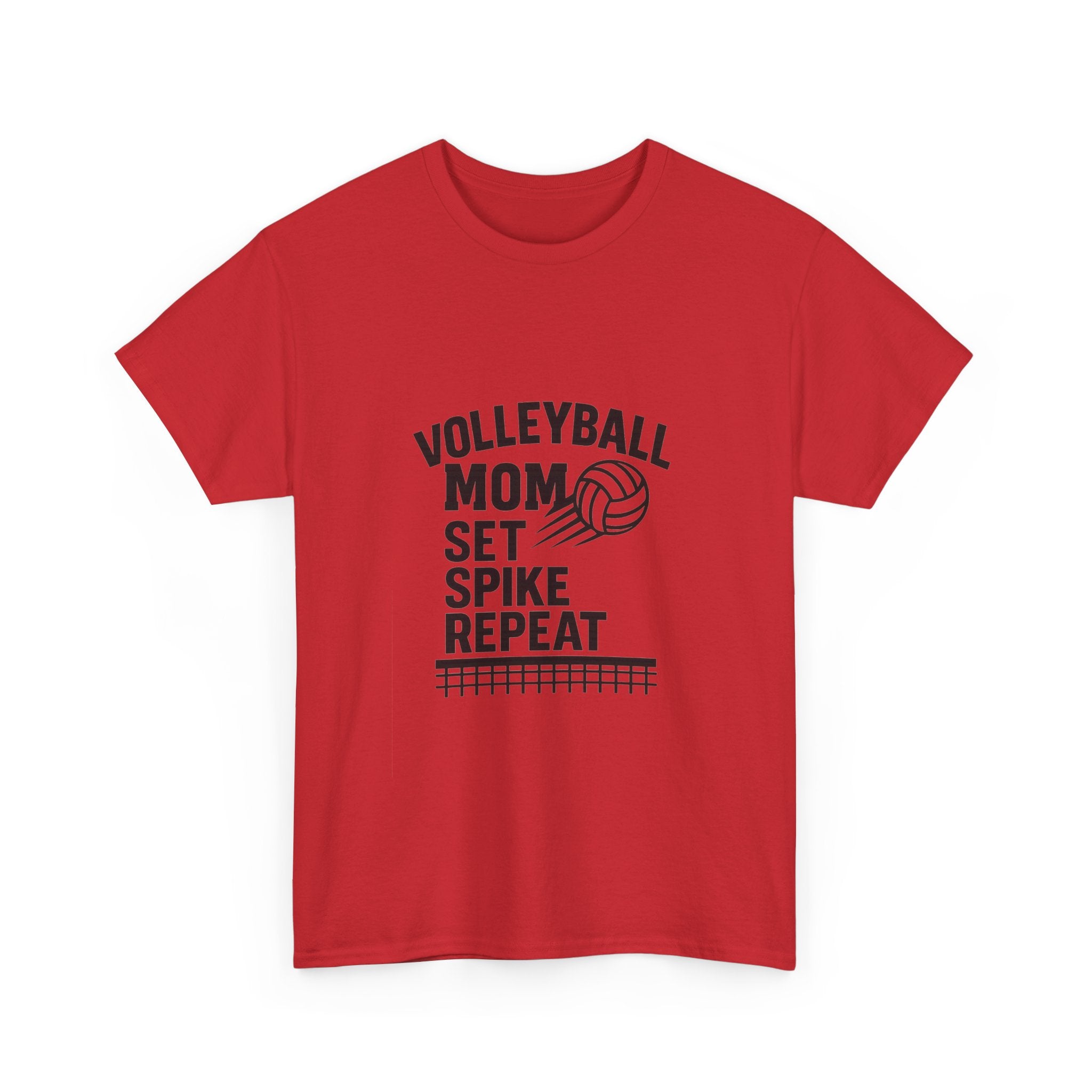 Volleyball Mom Set Spike Repeat T-Shirt | Gift for Mom | Graphic Tee