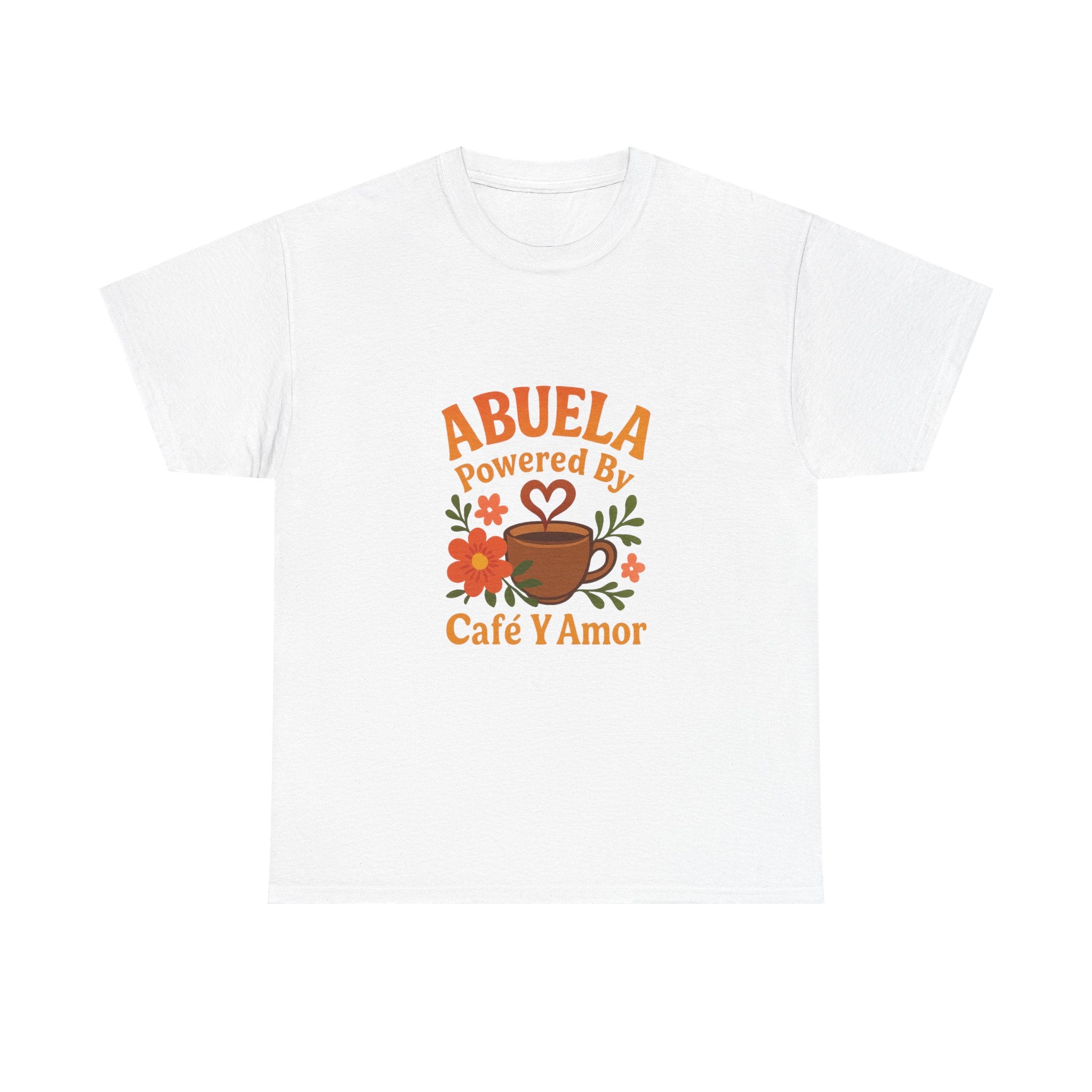 Abuela Powered By Cafe Y Amor T-Shirt | Unique Gift | Graphic Tee
