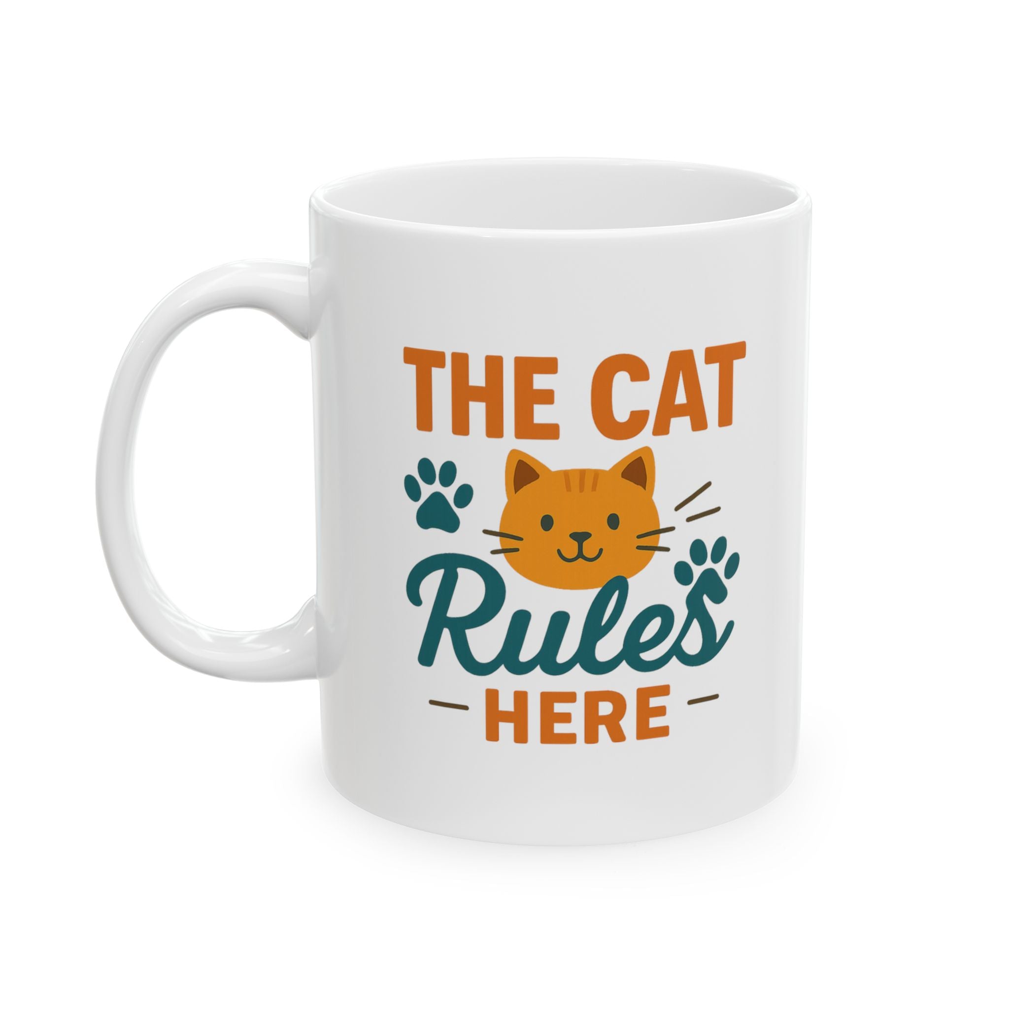Serving My Cat Since Day One Coffee Mug | Funny Cat Owner Gift | Ceramic Mug