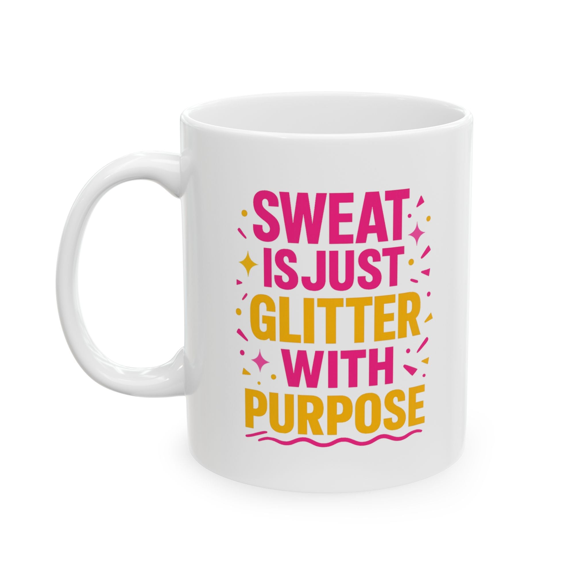 Zumba Instructor Sweat Is Just Glitter With Purpose Coffee Mug | Unique Gift | Ceramic Mug
