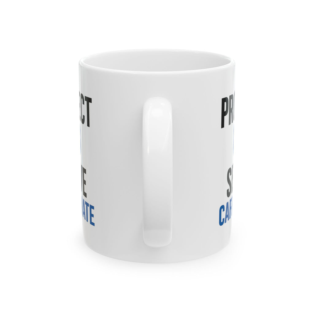 Police Officer Protect Serve Caffeinate Coffee Mug | Unique Gift | Ceramic Mug