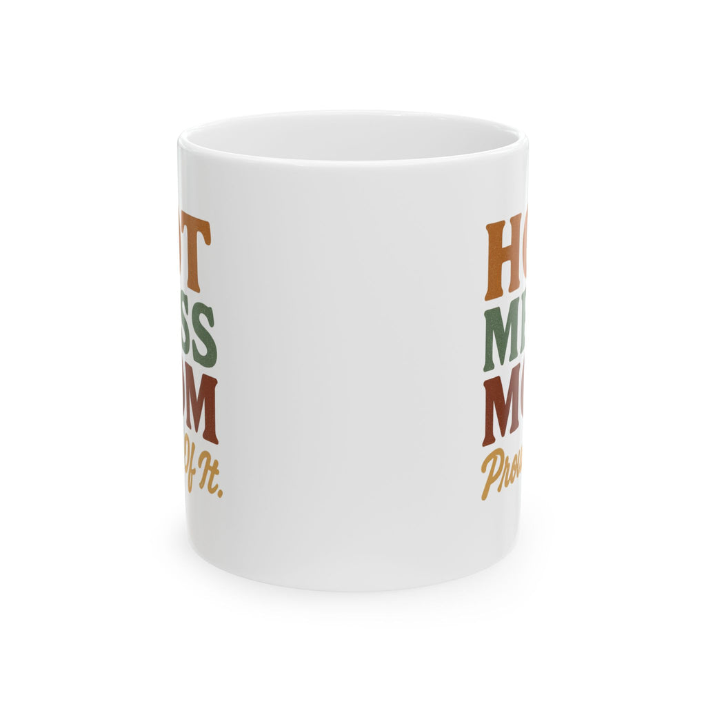 Official Hot Mess Mom Card Carrying Member Coffee Mug | Funny Gift | Ceramic Mug