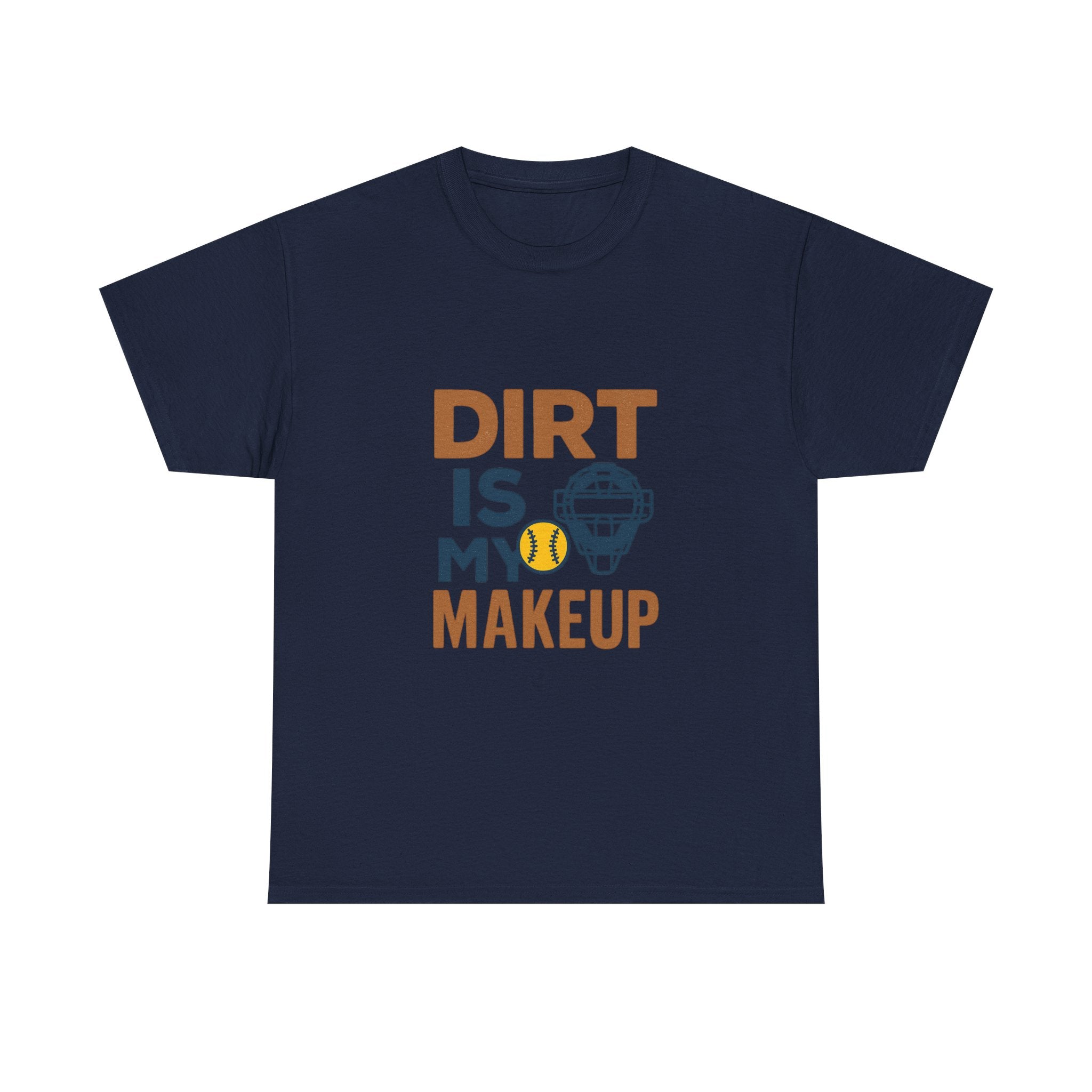 Softball Catcher Dirt Is My Makeup T-Shirt | Cat Lover Gift | Graphic Tee