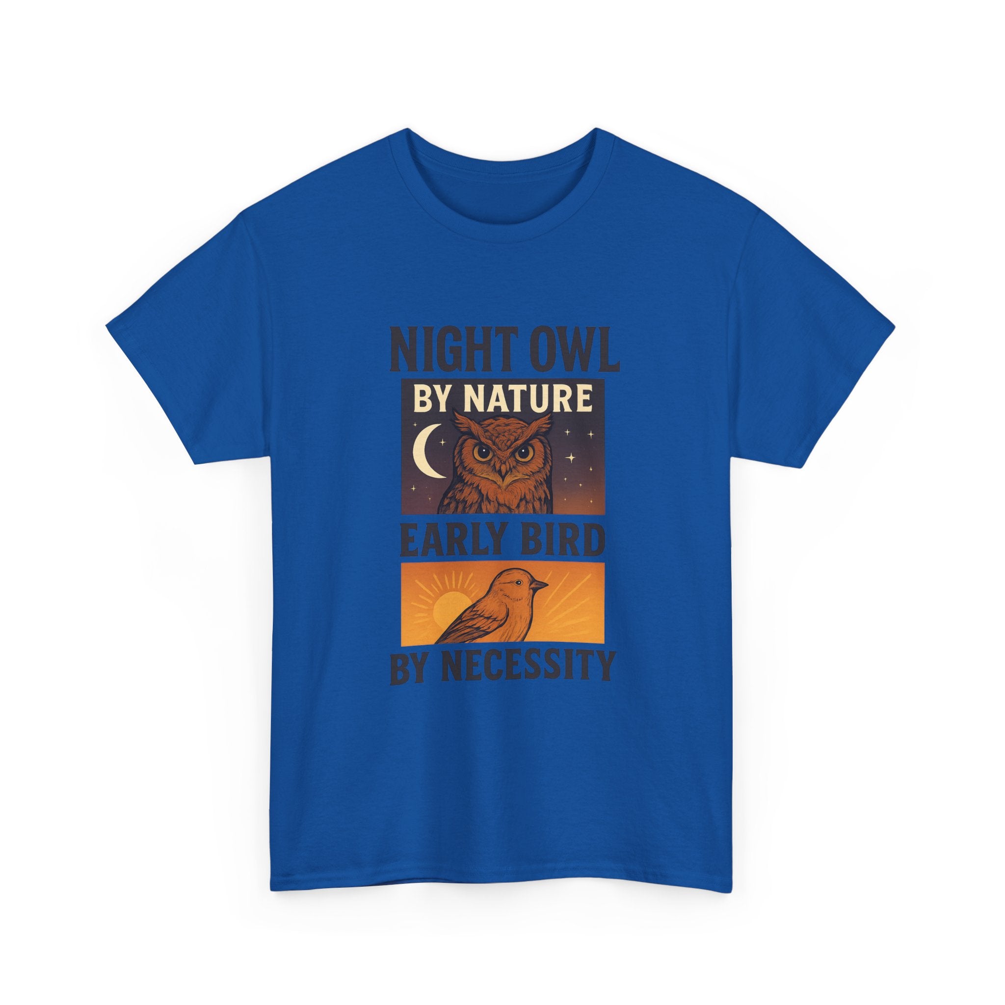 Night Owl by Nature Early Bird by Necessity T-Shirt | Bird Lover Gift | Graphic Tee